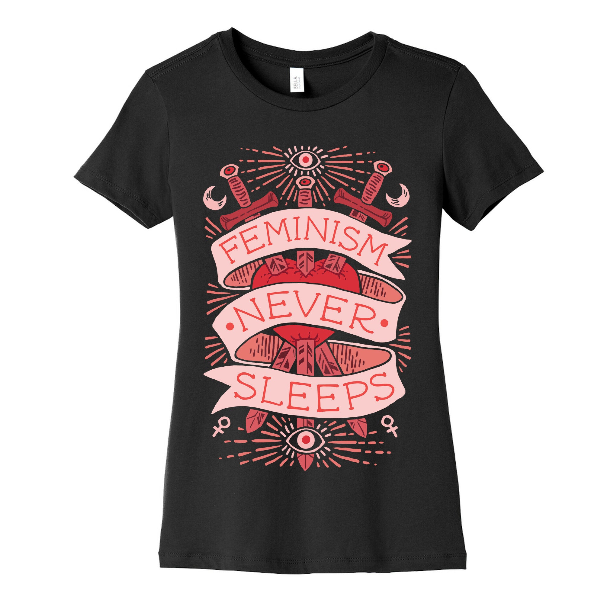 Feminism Never Sleeps Women's Cotton Tee