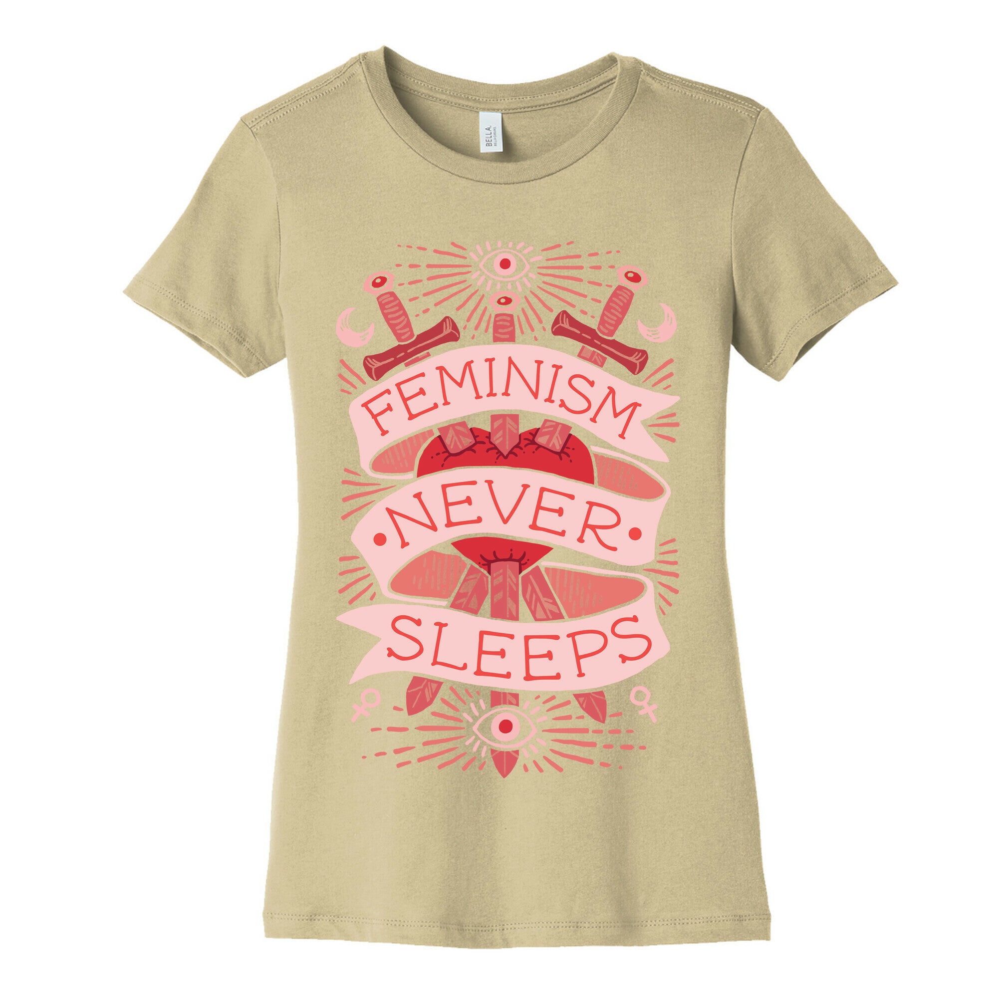 Feminism Never Sleeps Women's Cotton Tee