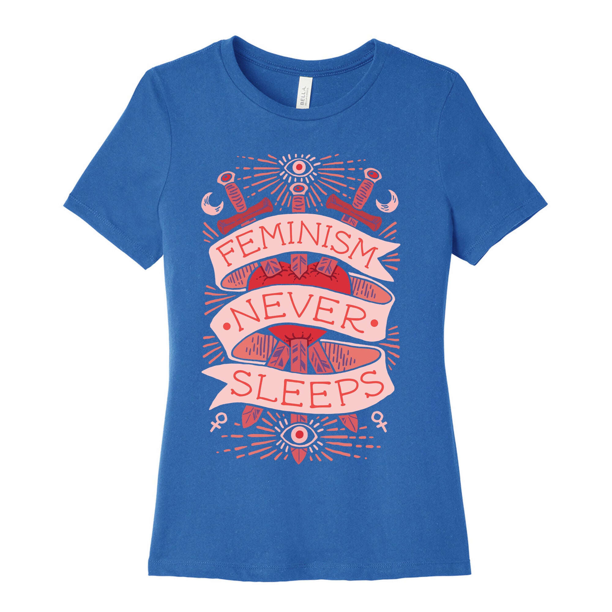 Feminism Never Sleeps Women's Cotton Tee