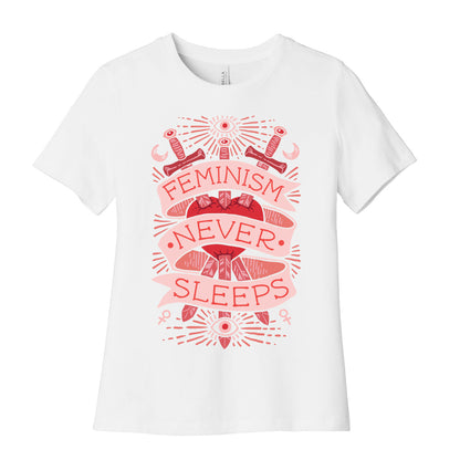 Feminism Never Sleeps Women's Cotton Tee