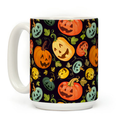 Happy Autumn Pumpkin Pattern Coffee Mug