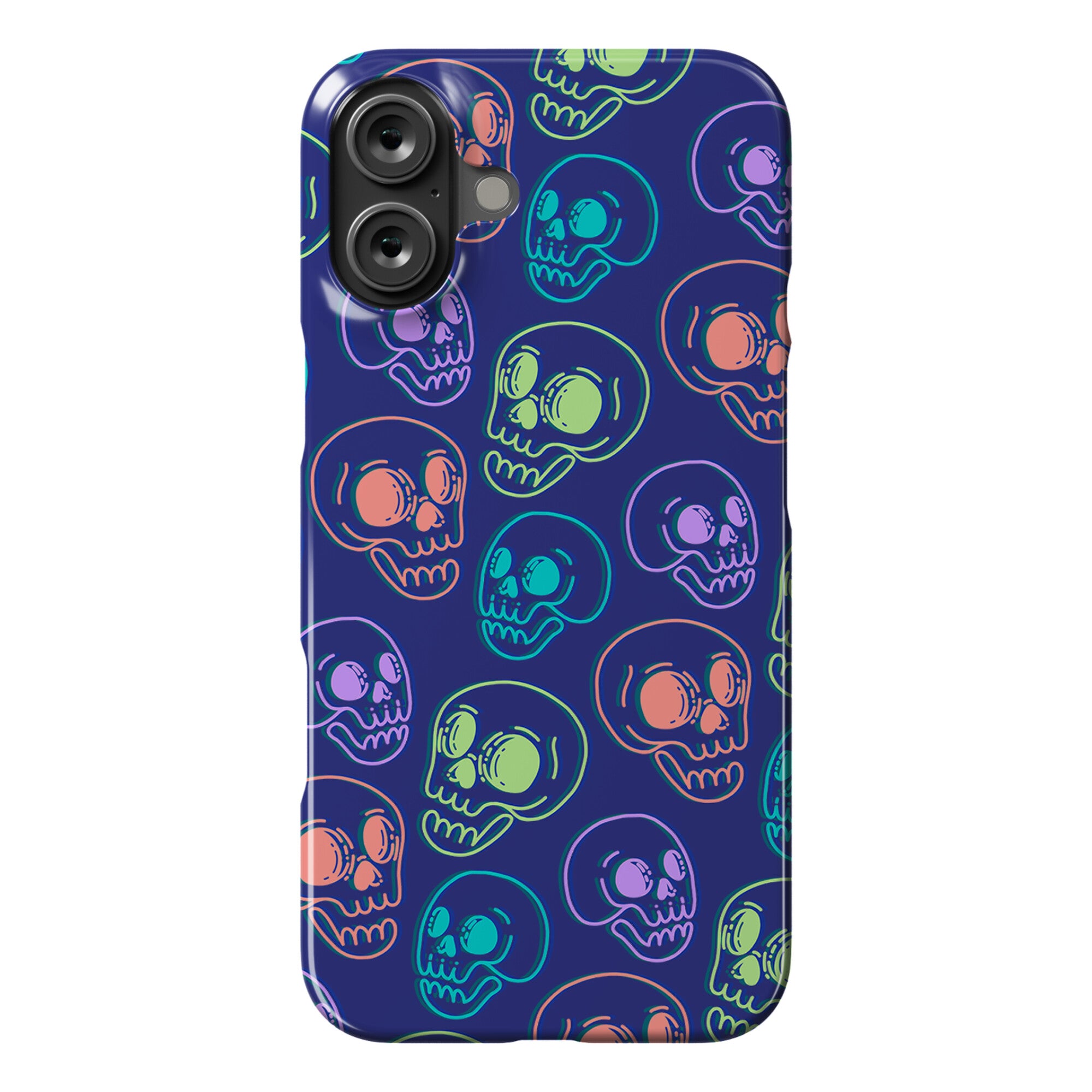 Pastel Skulls Glitch Phone Case
