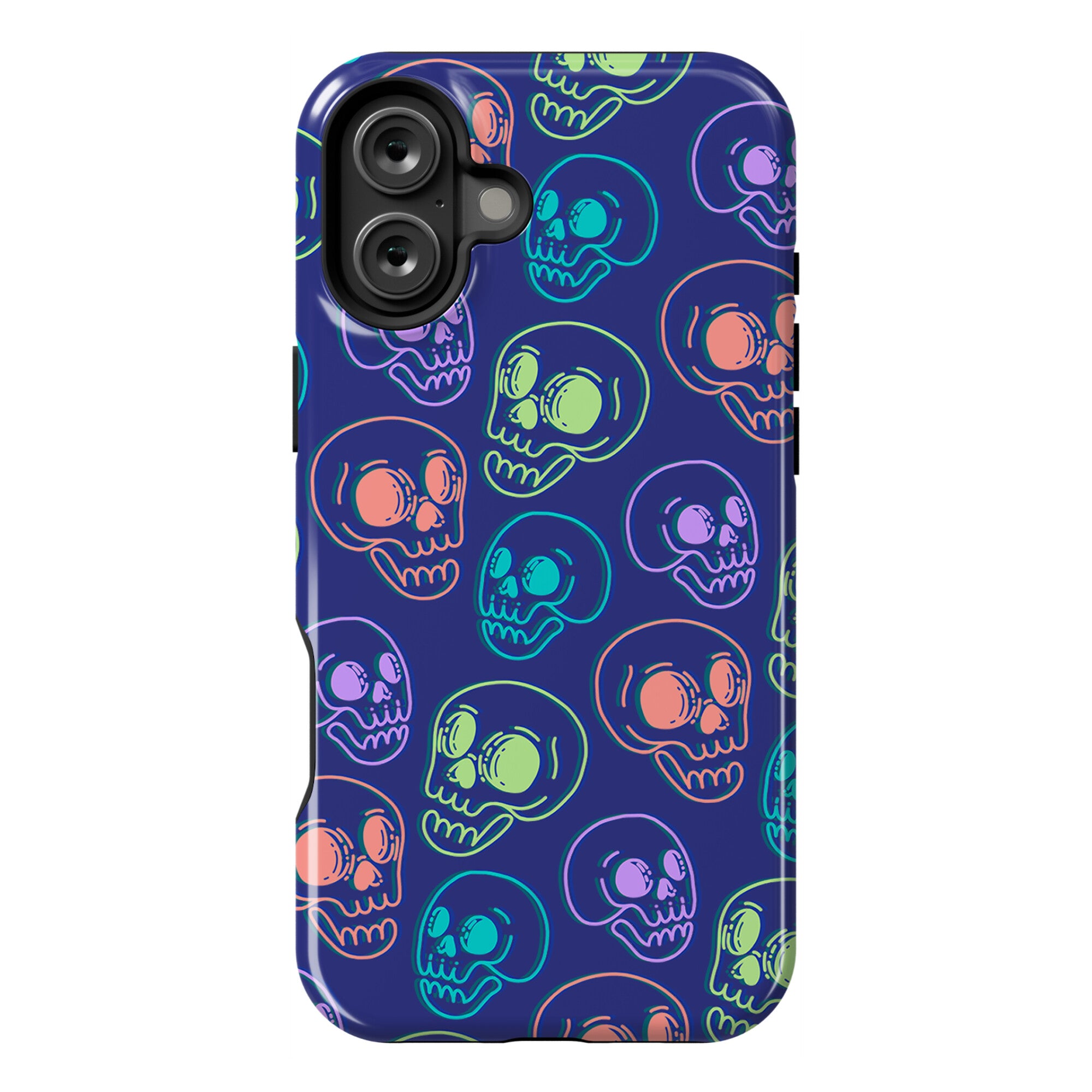 Pastel Skulls Glitch Phone Case