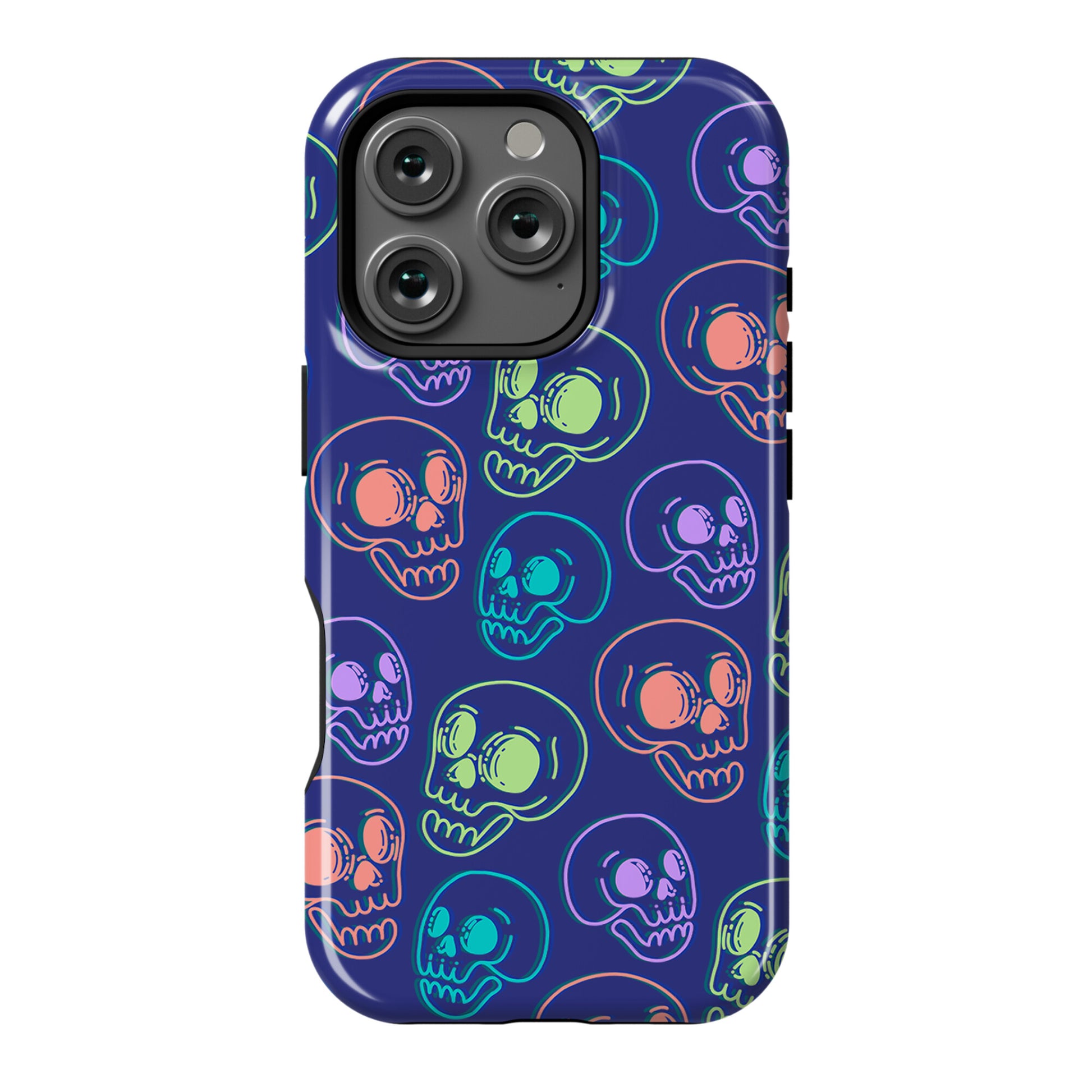 Pastel Skulls Glitch Phone Case