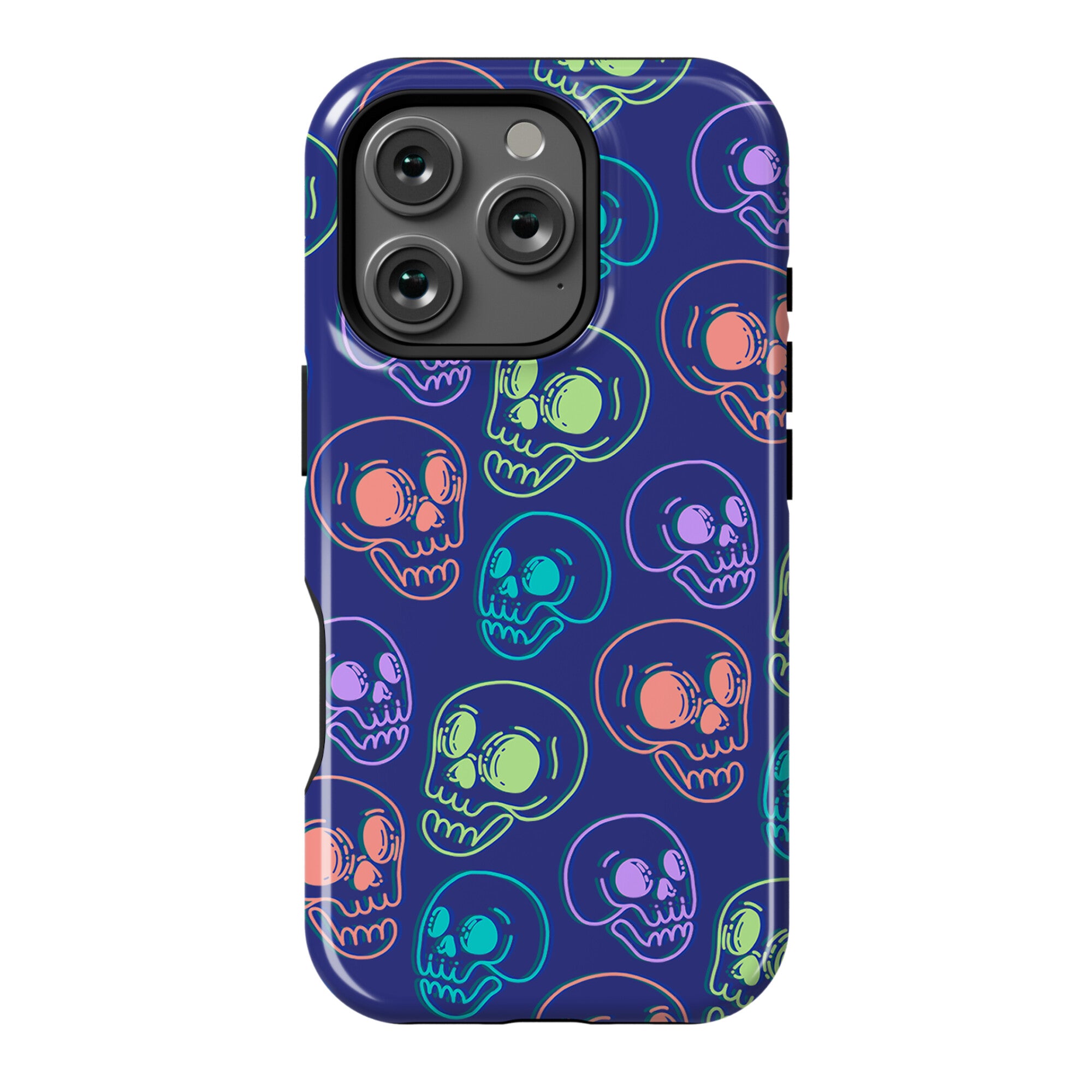 Pastel Skulls Glitch Phone Case