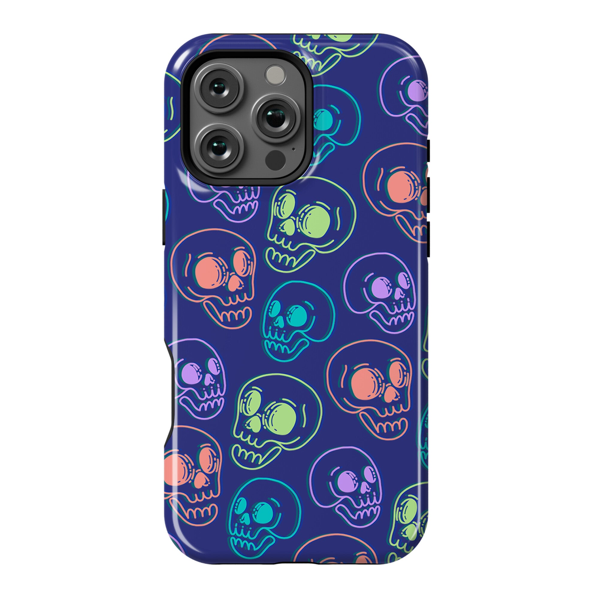 Pastel Skulls Glitch Phone Case