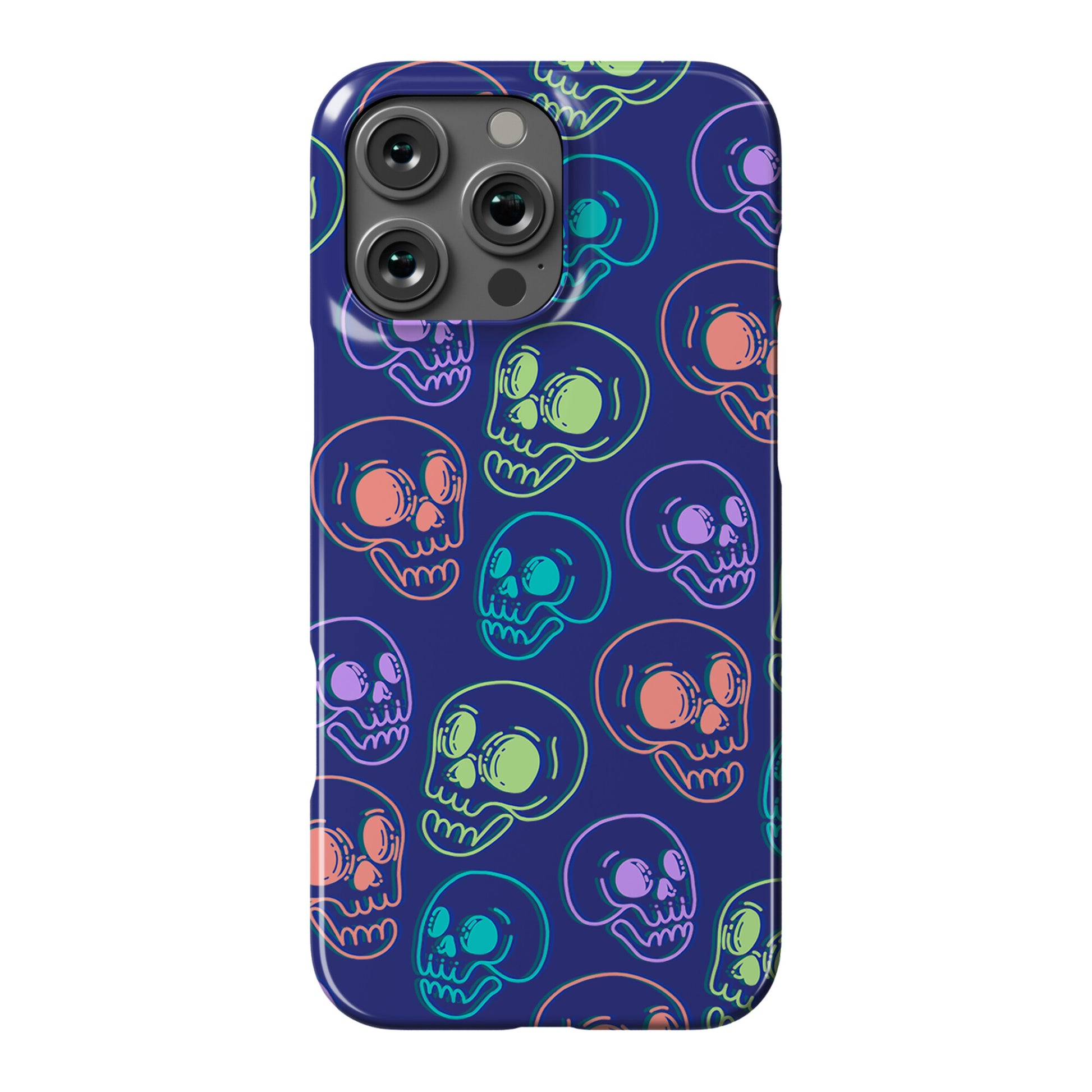 Pastel Skulls Glitch Phone Case