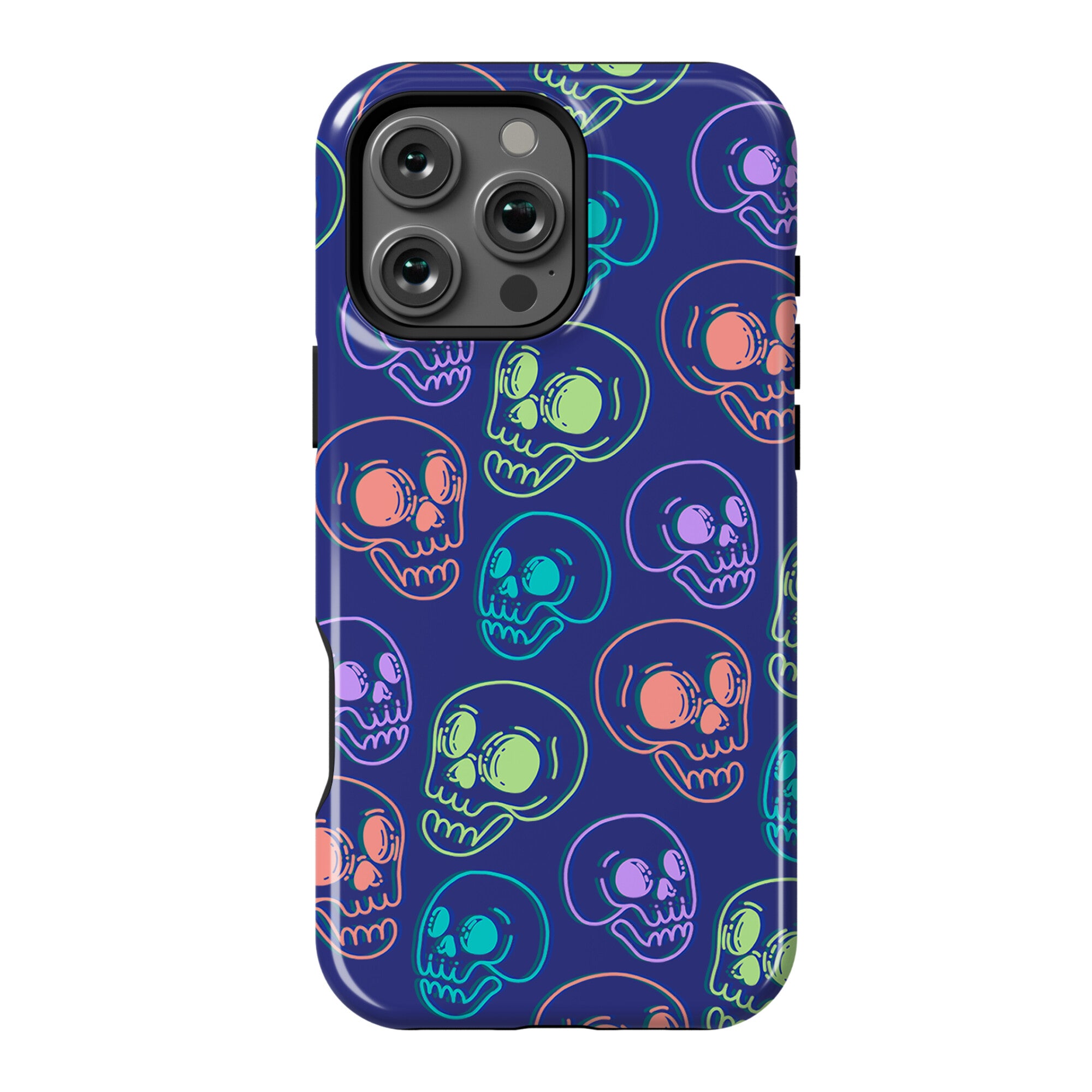 Pastel Skulls Glitch Phone Case