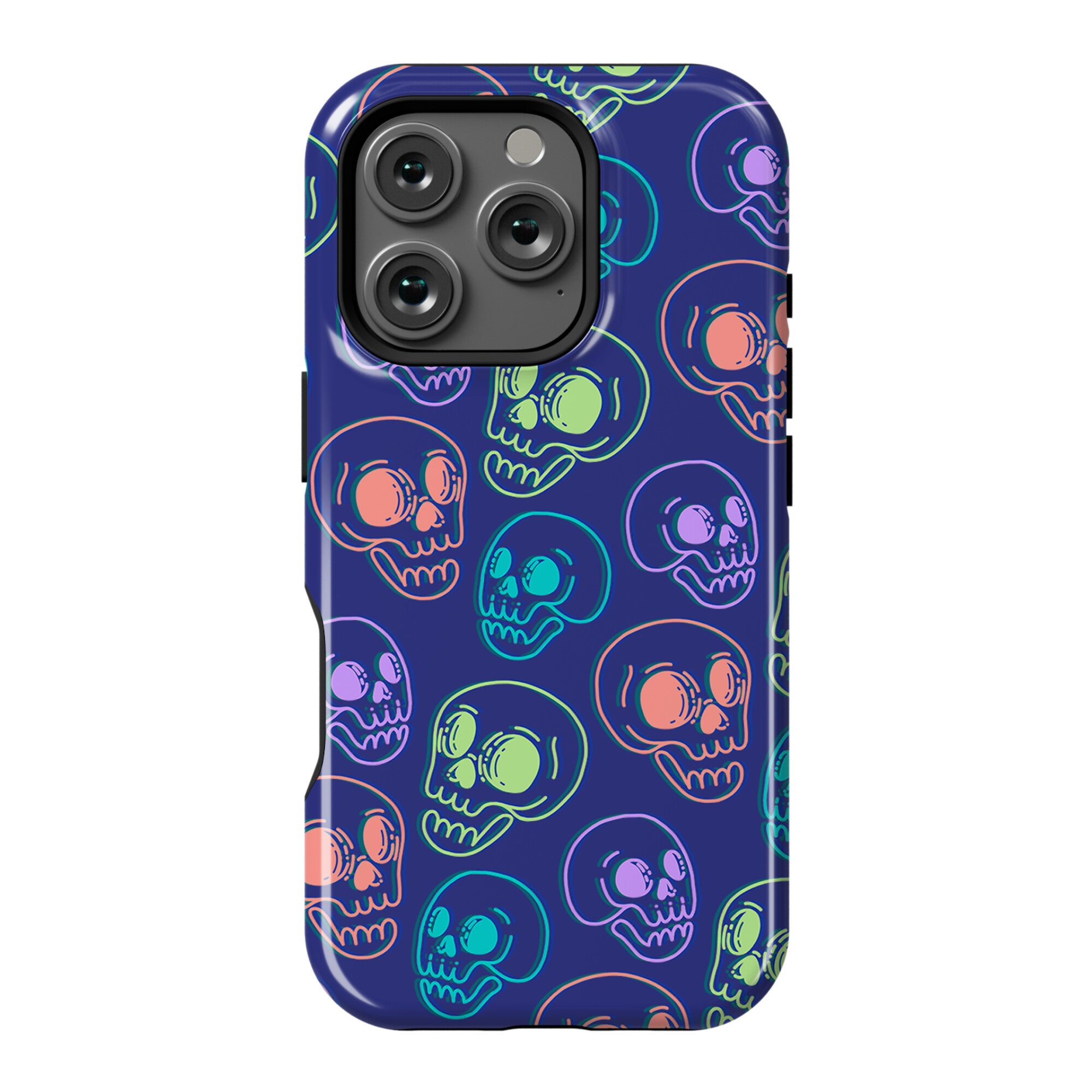Pastel Skulls Glitch Phone Case