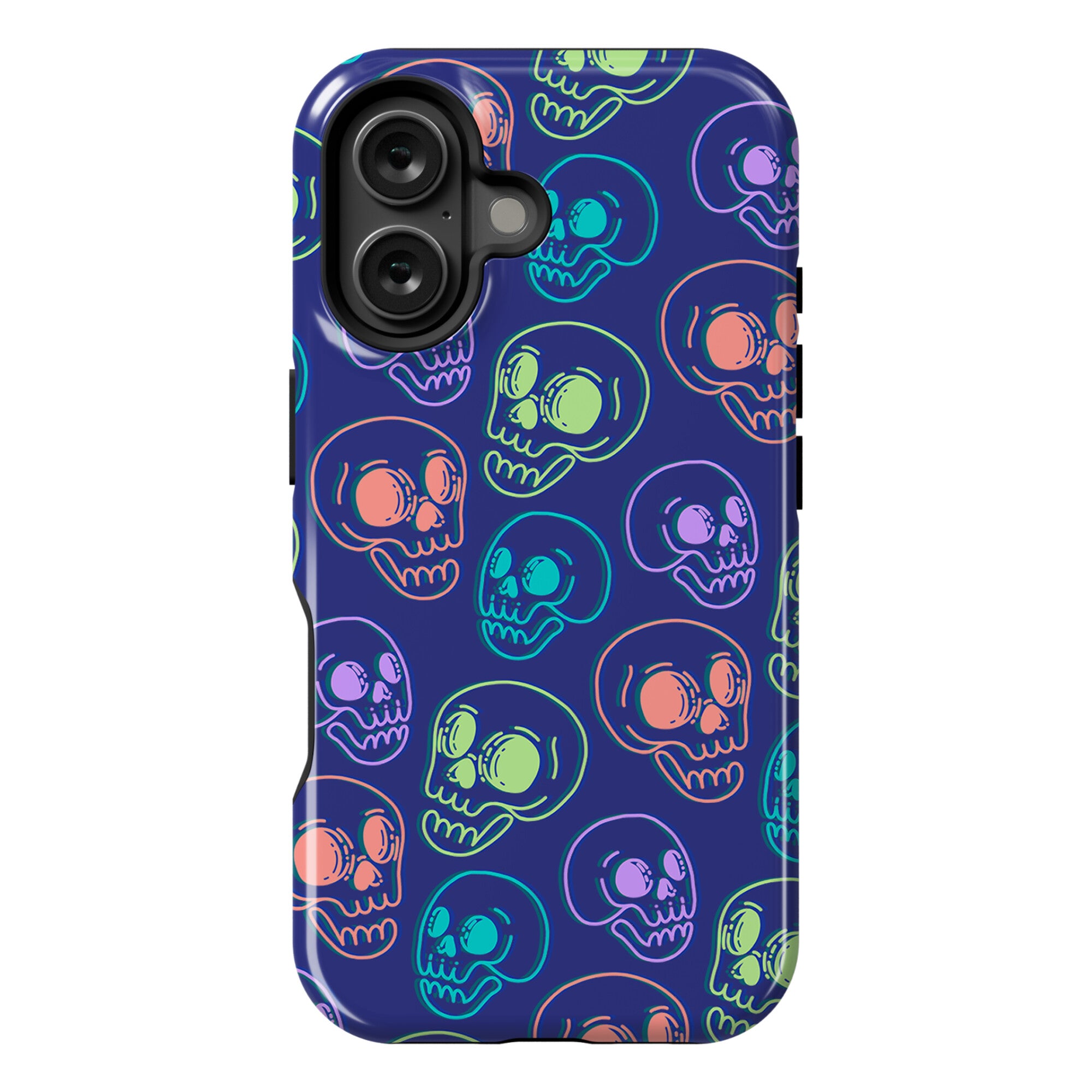 Pastel Skulls Glitch Phone Case