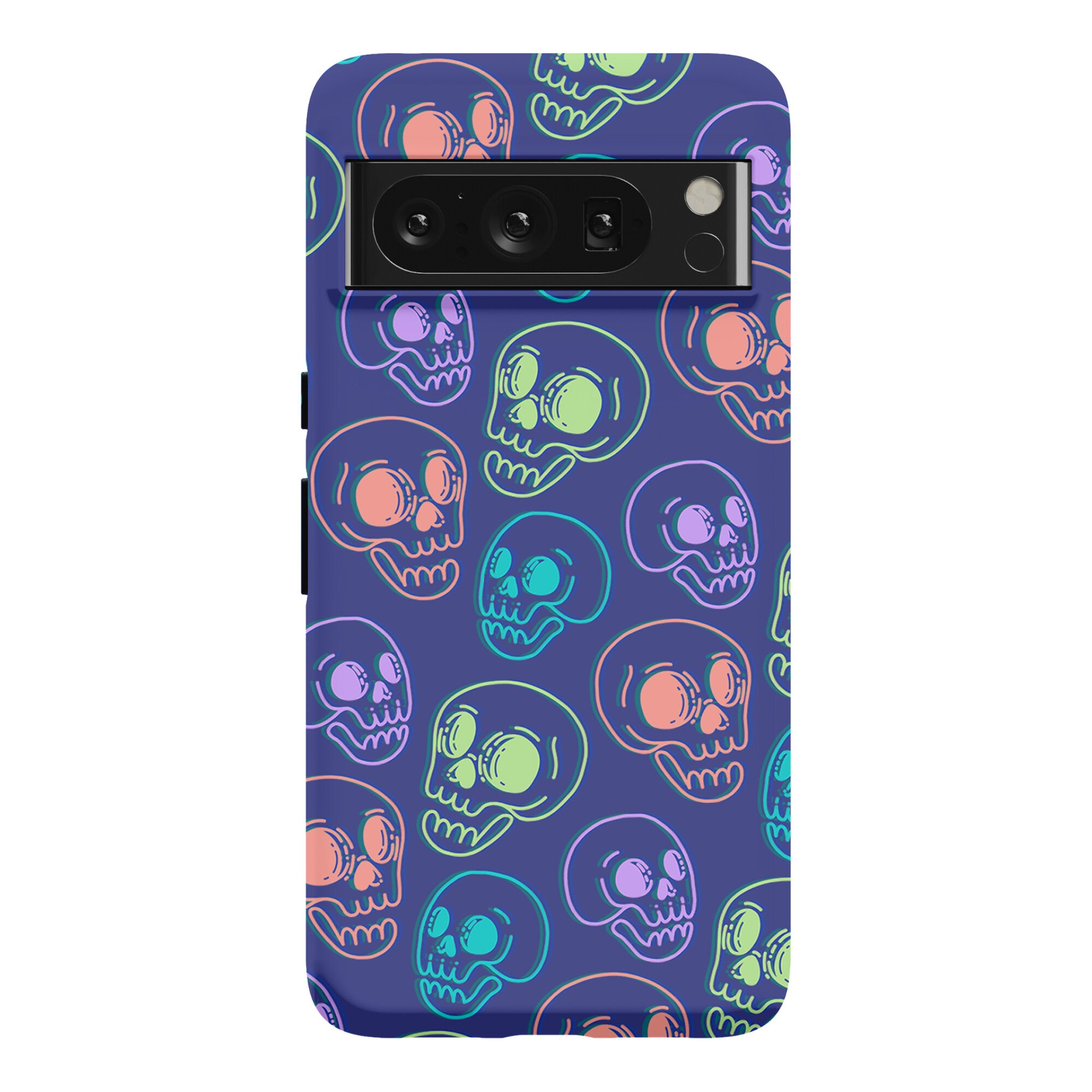 Pastel Skulls Glitch Phone Case