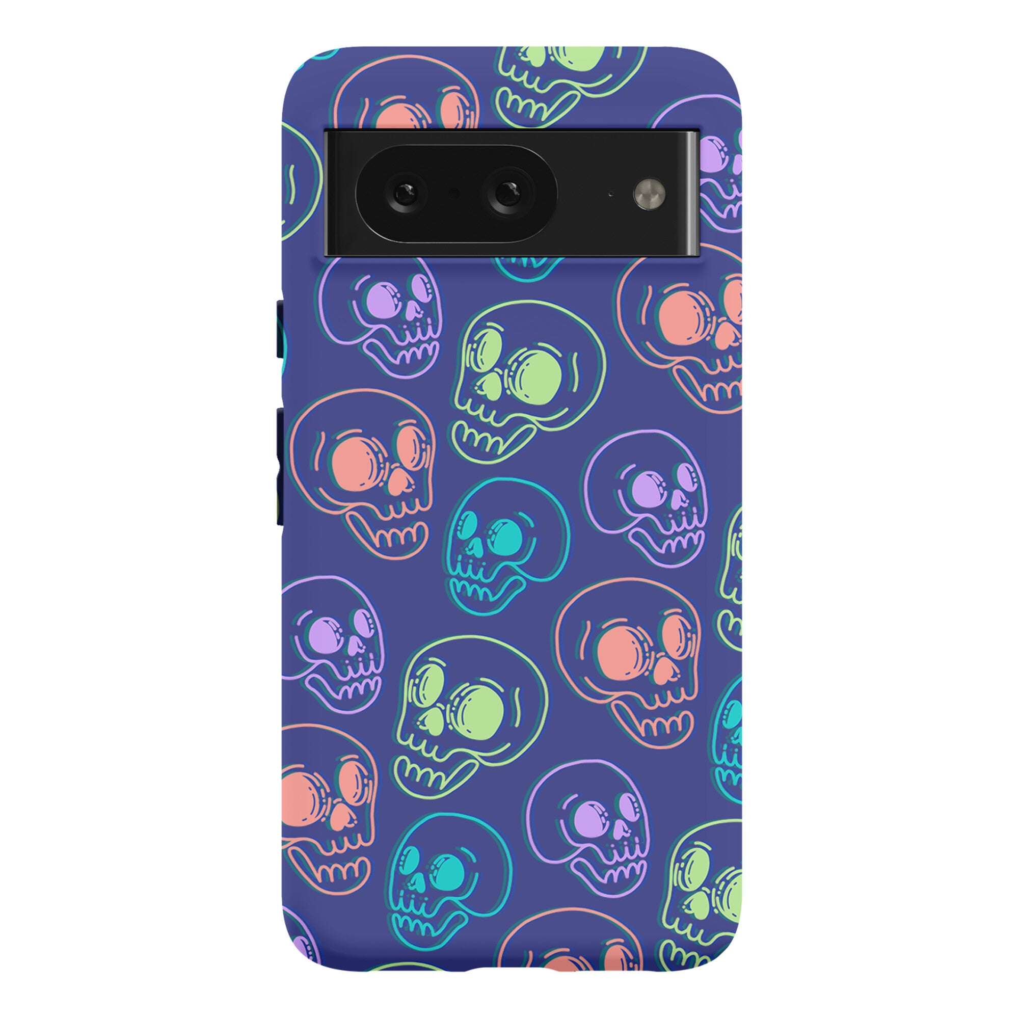 Pastel Skulls Glitch Phone Case