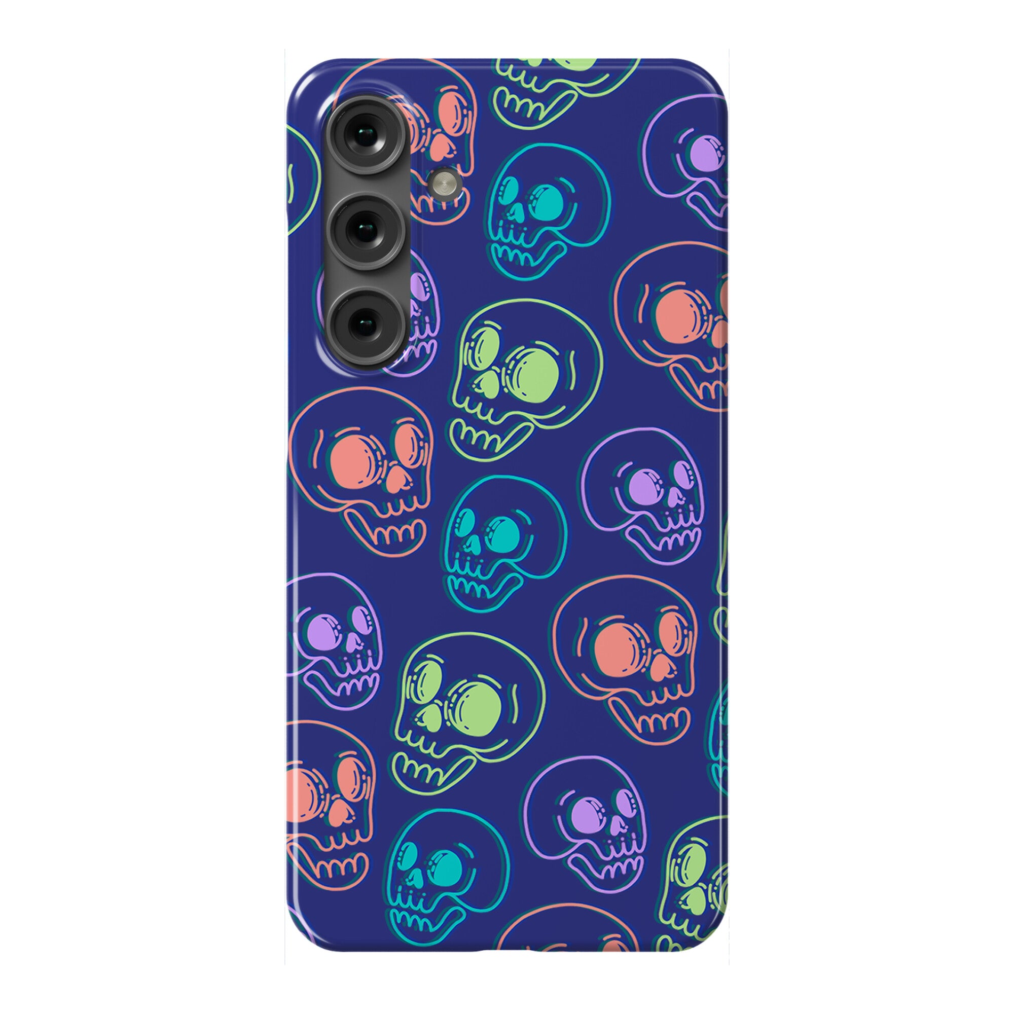 Pastel Skulls Glitch Phone Case