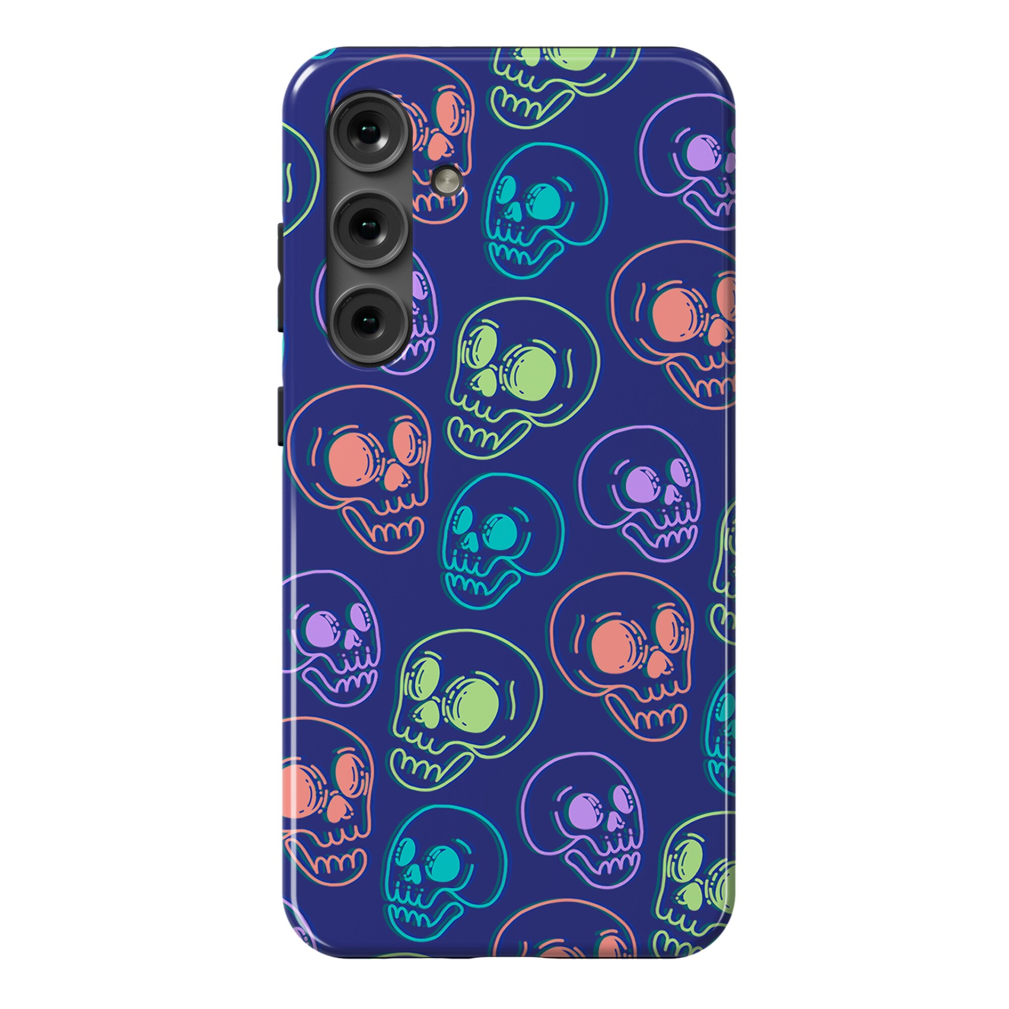 Pastel Skulls Glitch Phone Case