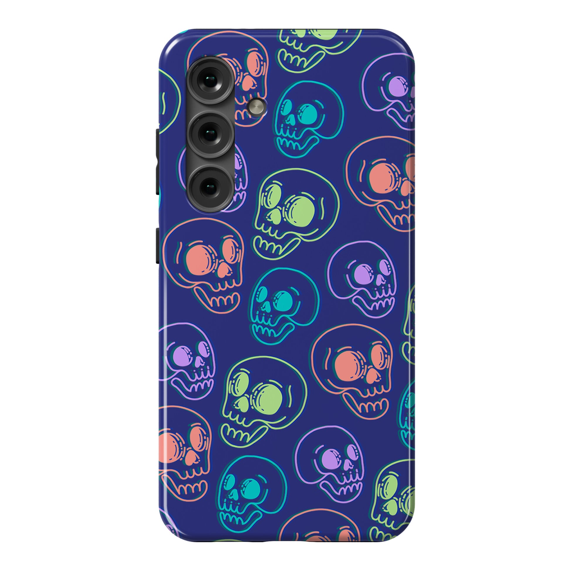 Pastel Skulls Glitch Phone Case