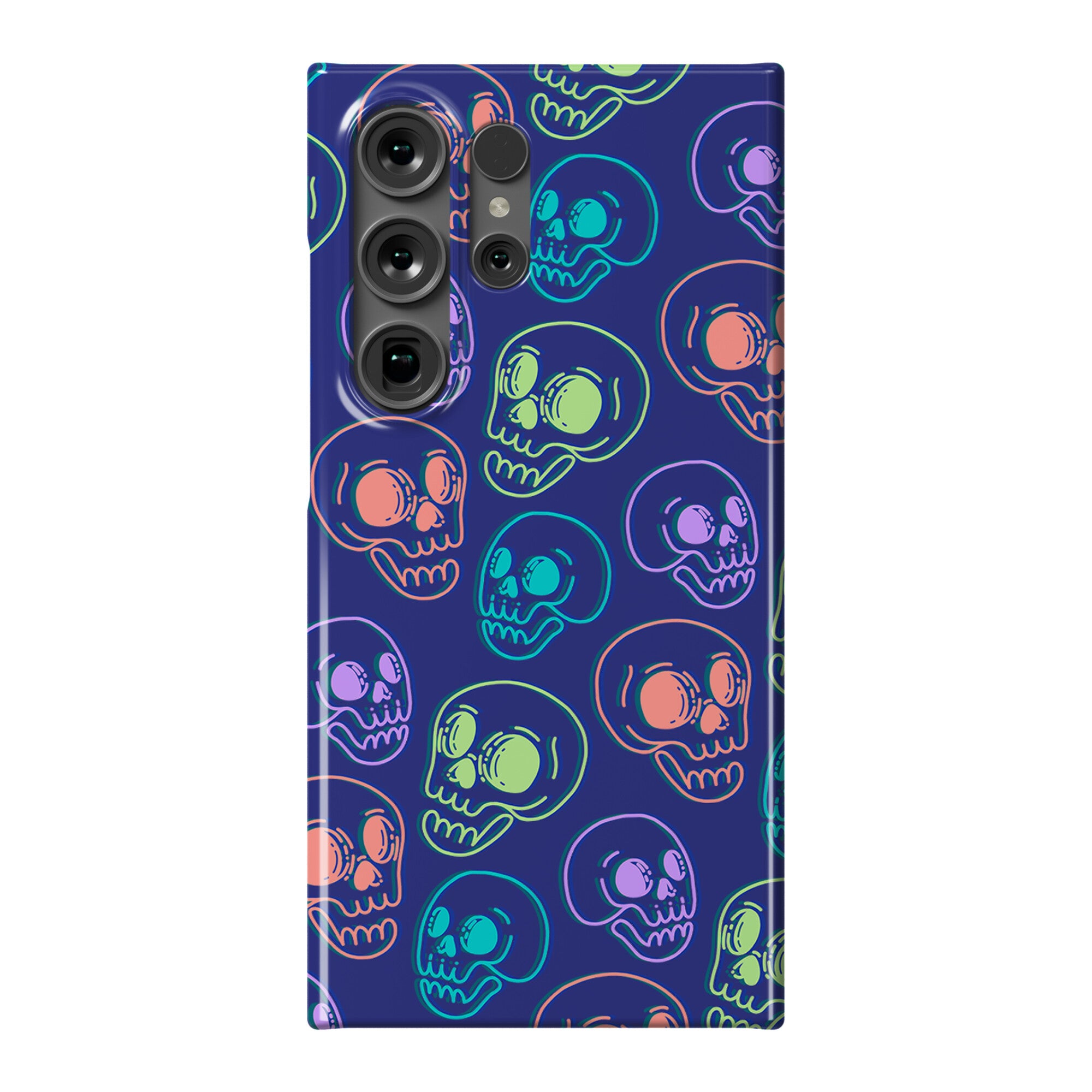 Pastel Skulls Glitch Phone Case