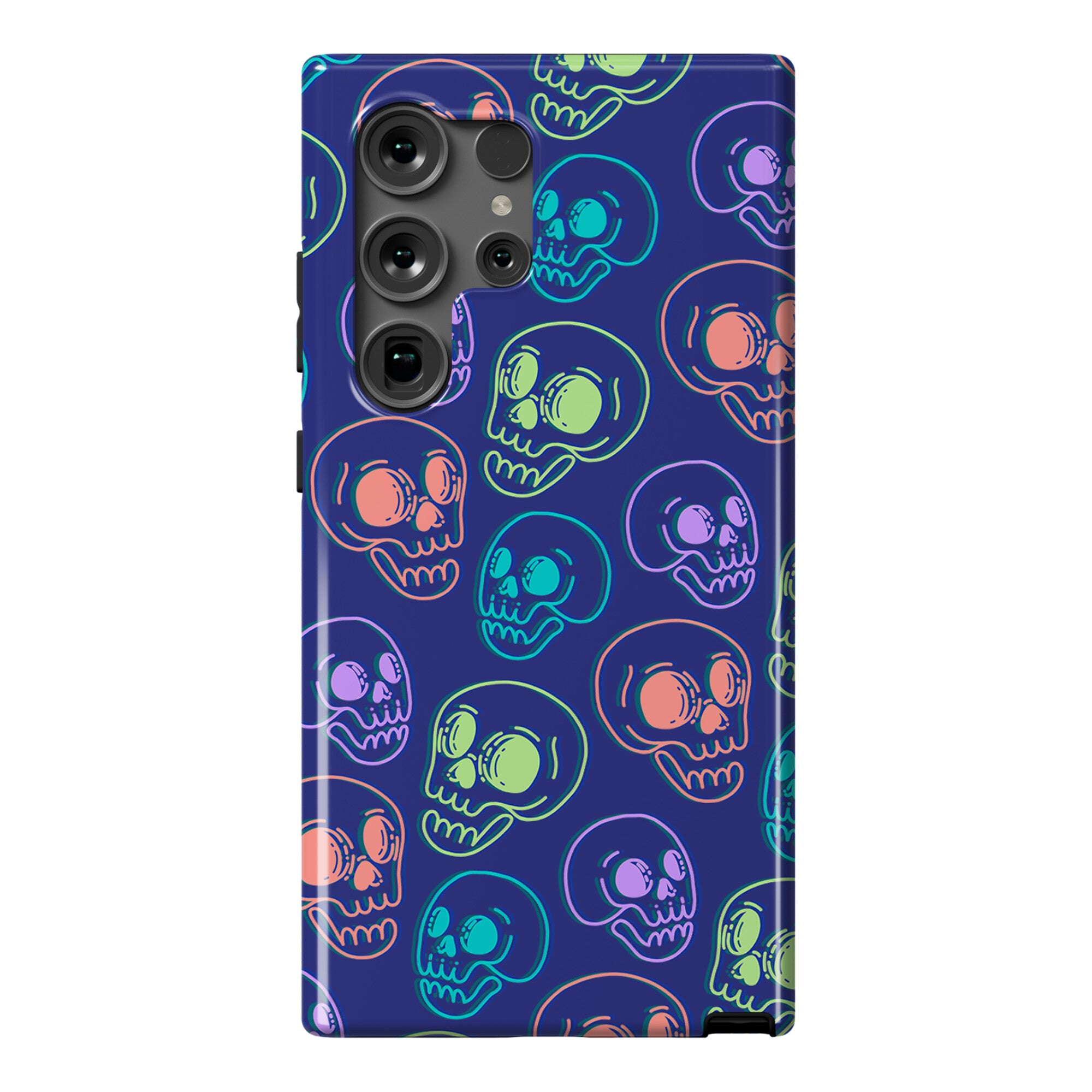 Pastel Skulls Glitch Phone Case