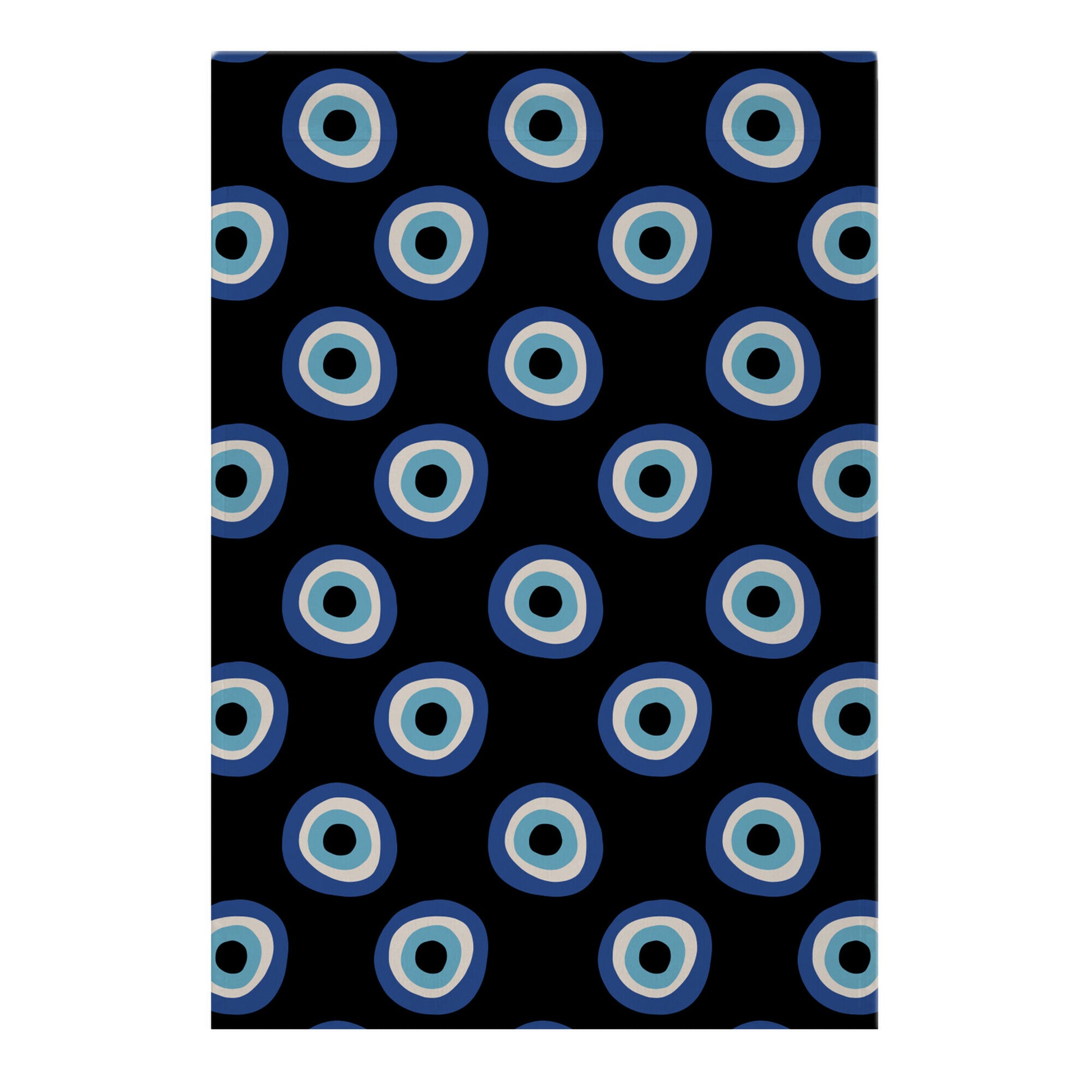 Evil Eye Pattern Black Garden Flag