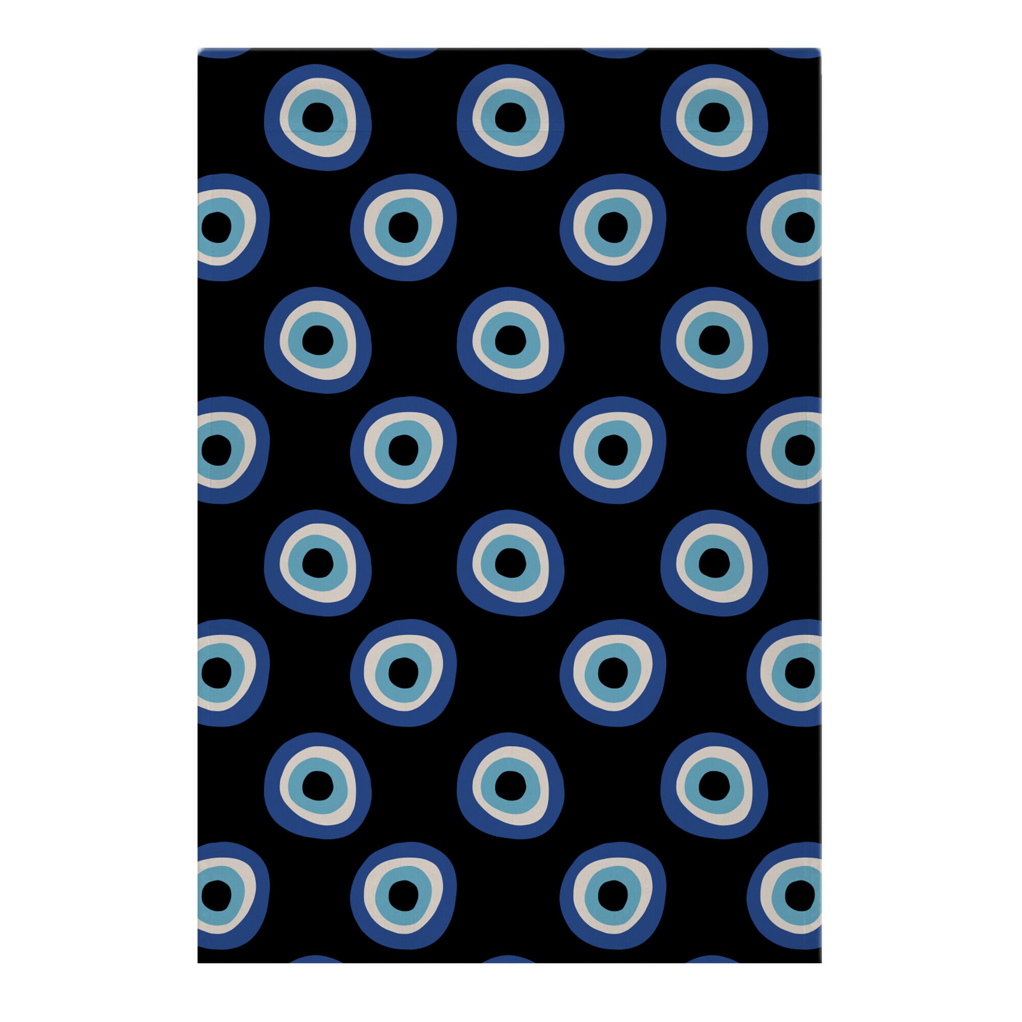 Evil Eye Pattern Black Garden Flag