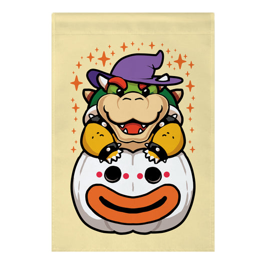 Cute Halloween Bowser Garden Flag