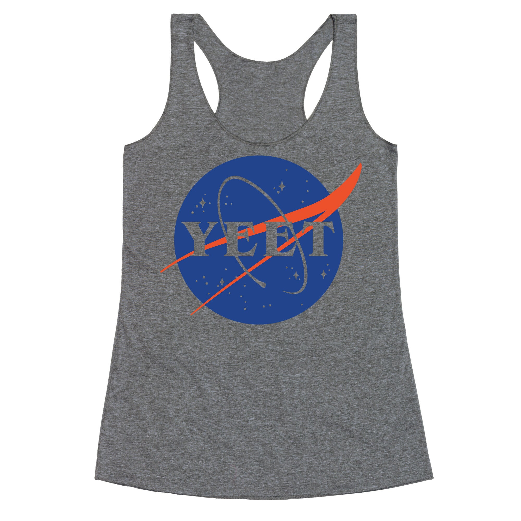 Yeet Nasa Logo Parody  Racerback Tank