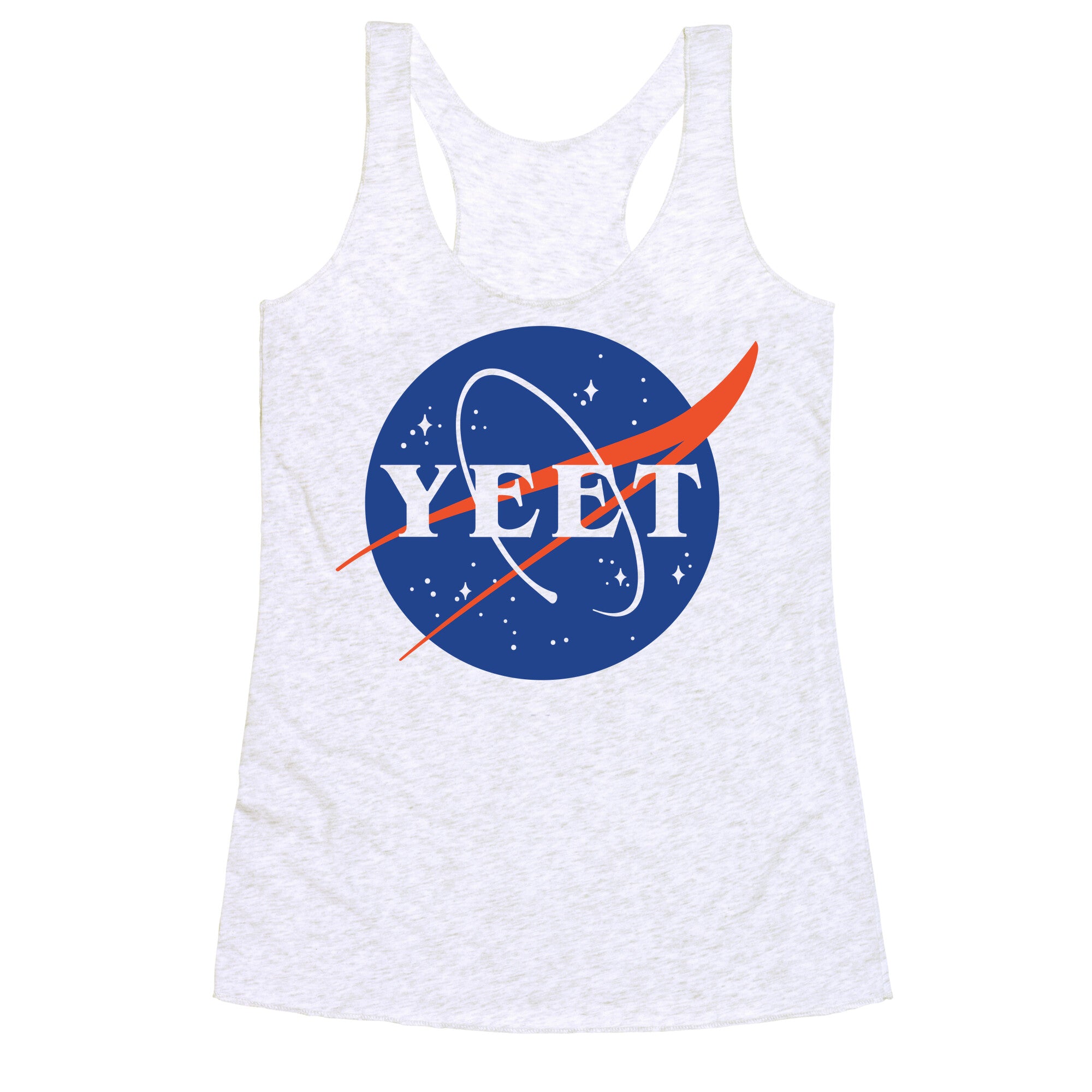 Yeet Nasa Logo Parody  Racerback Tank
