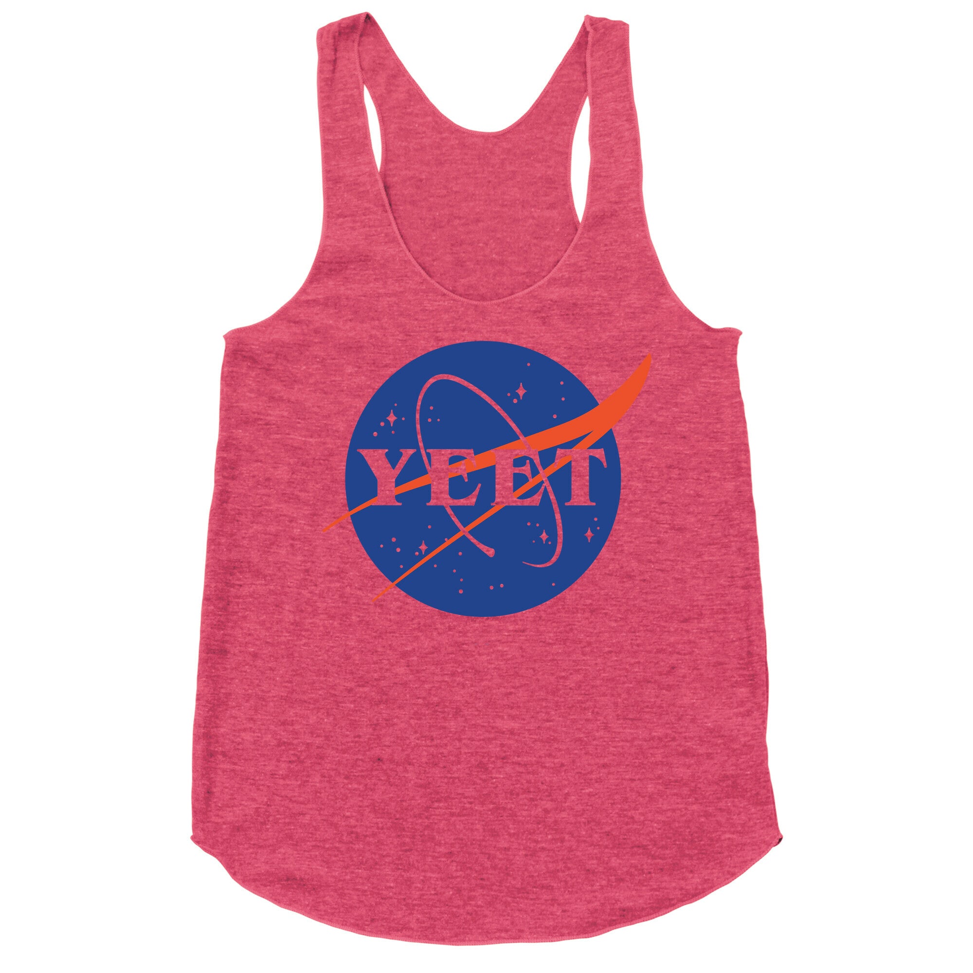 Yeet Nasa Logo Parody  Racerback Tank