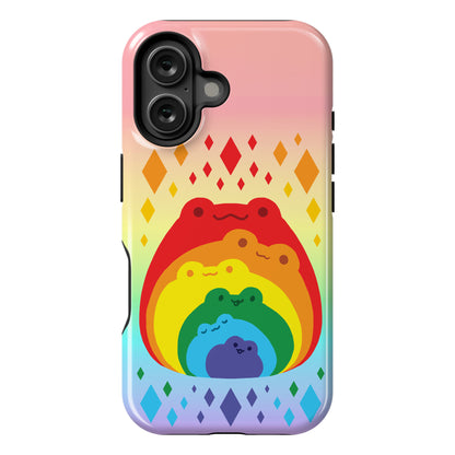 Frogs In Frogs In Frogs Rainbow Phone Case