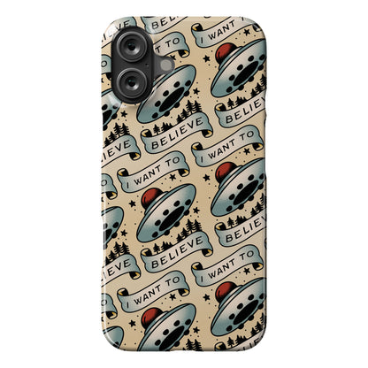 I Want to Believe (Old School Tattoo) Phone Case