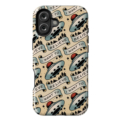 I Want to Believe (Old School Tattoo) Phone Case