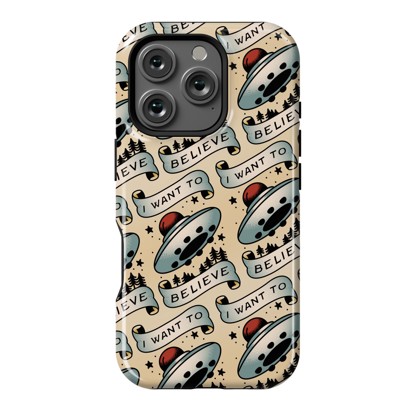 I Want to Believe (Old School Tattoo) Phone Case