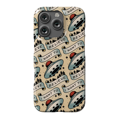 I Want to Believe (Old School Tattoo) Phone Case