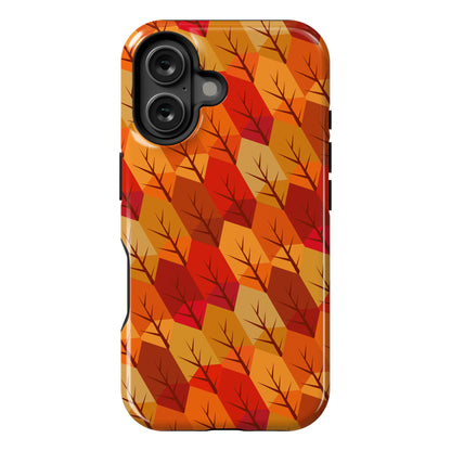 Geometric Fall Leaf Pattern Phone Case