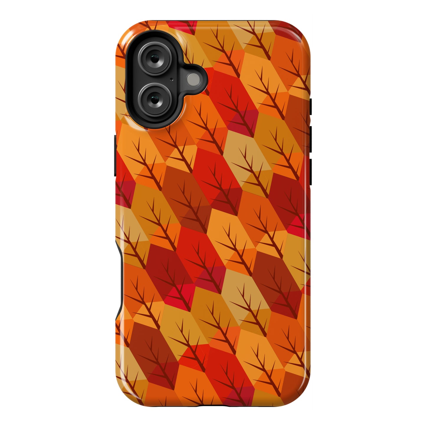 Geometric Fall Leaf Pattern Phone Case