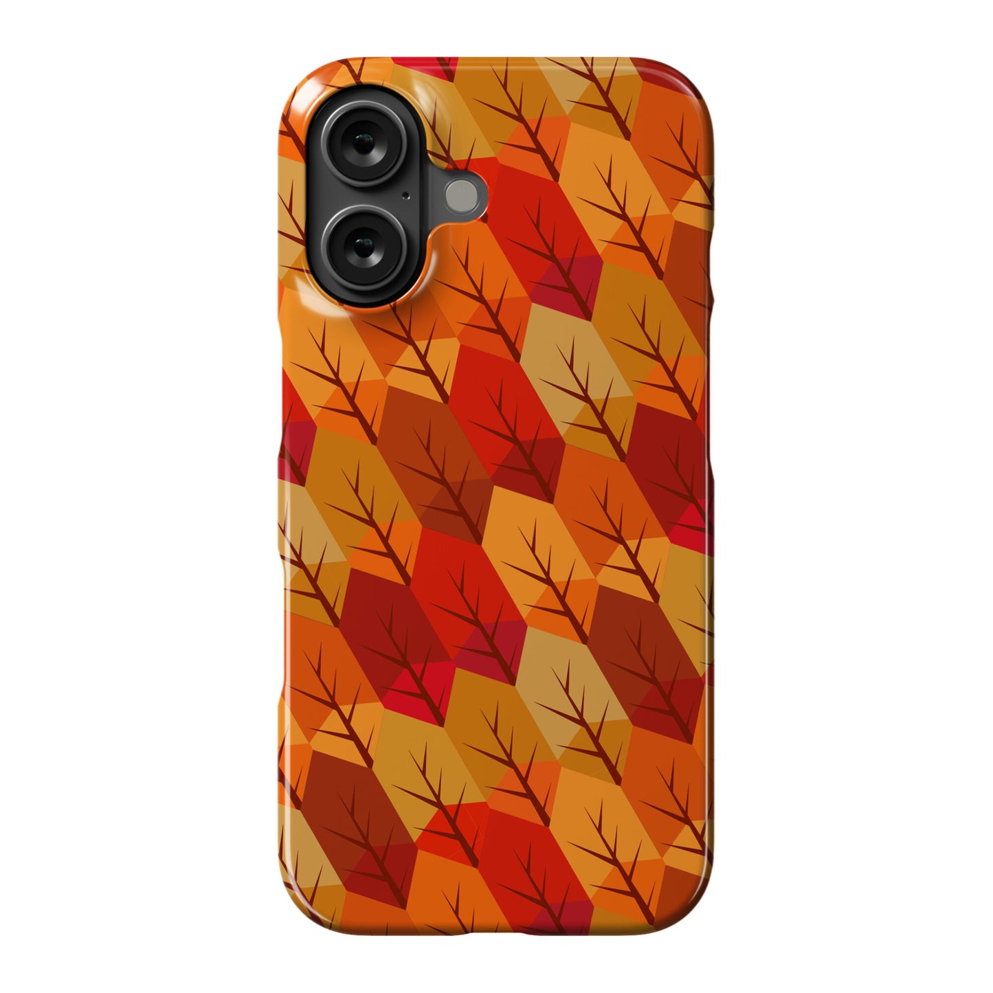 Geometric Fall Leaf Pattern Phone Case