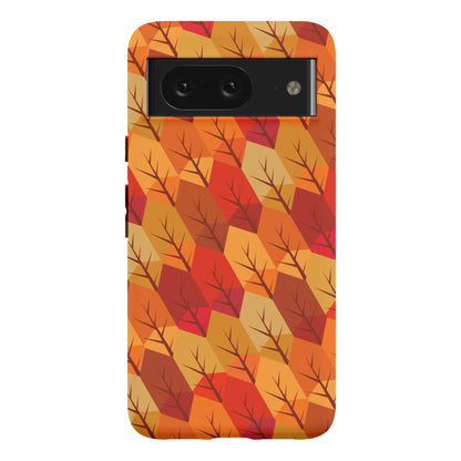 Geometric Fall Leaf Pattern Phone Case