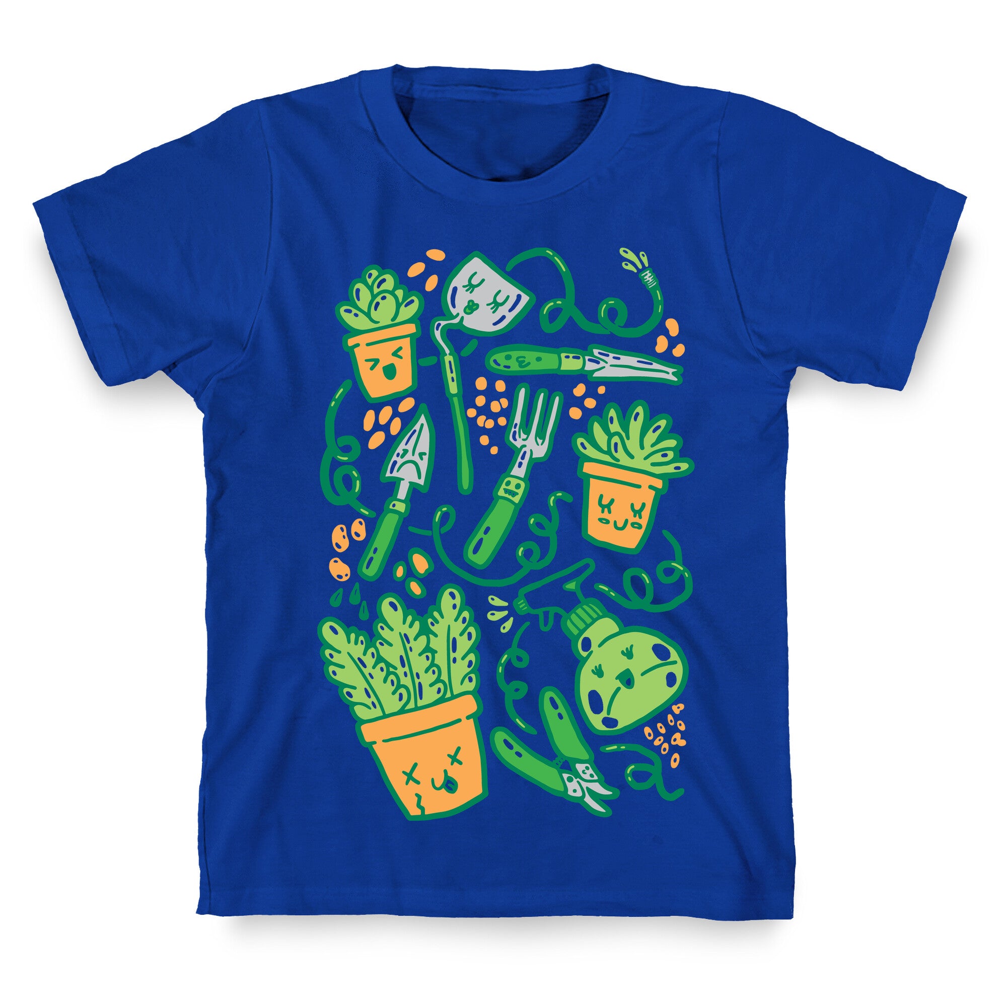 Kawaii Plants and Gardening Tools T-Shirt