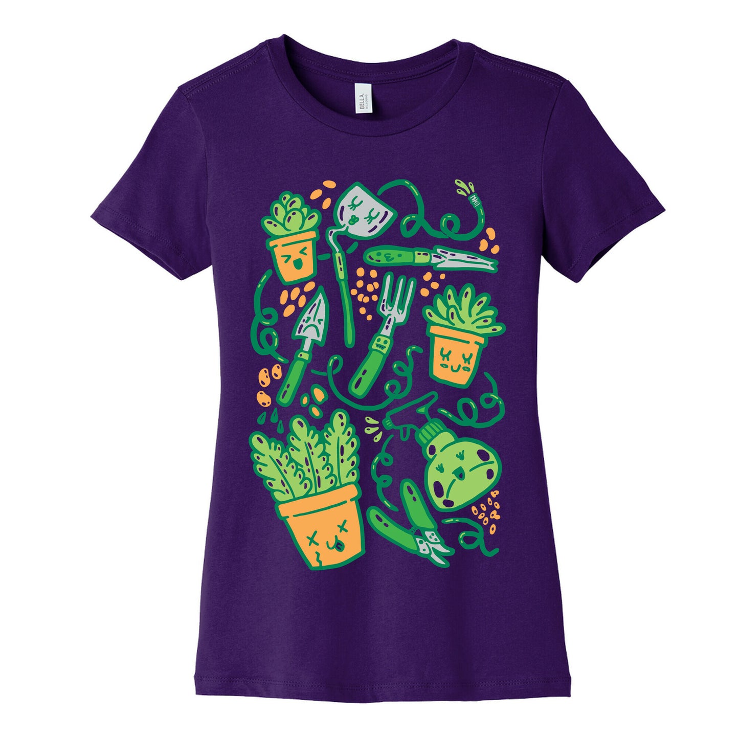 Kawaii Plants and Gardening Tools Women's Cotton Tee