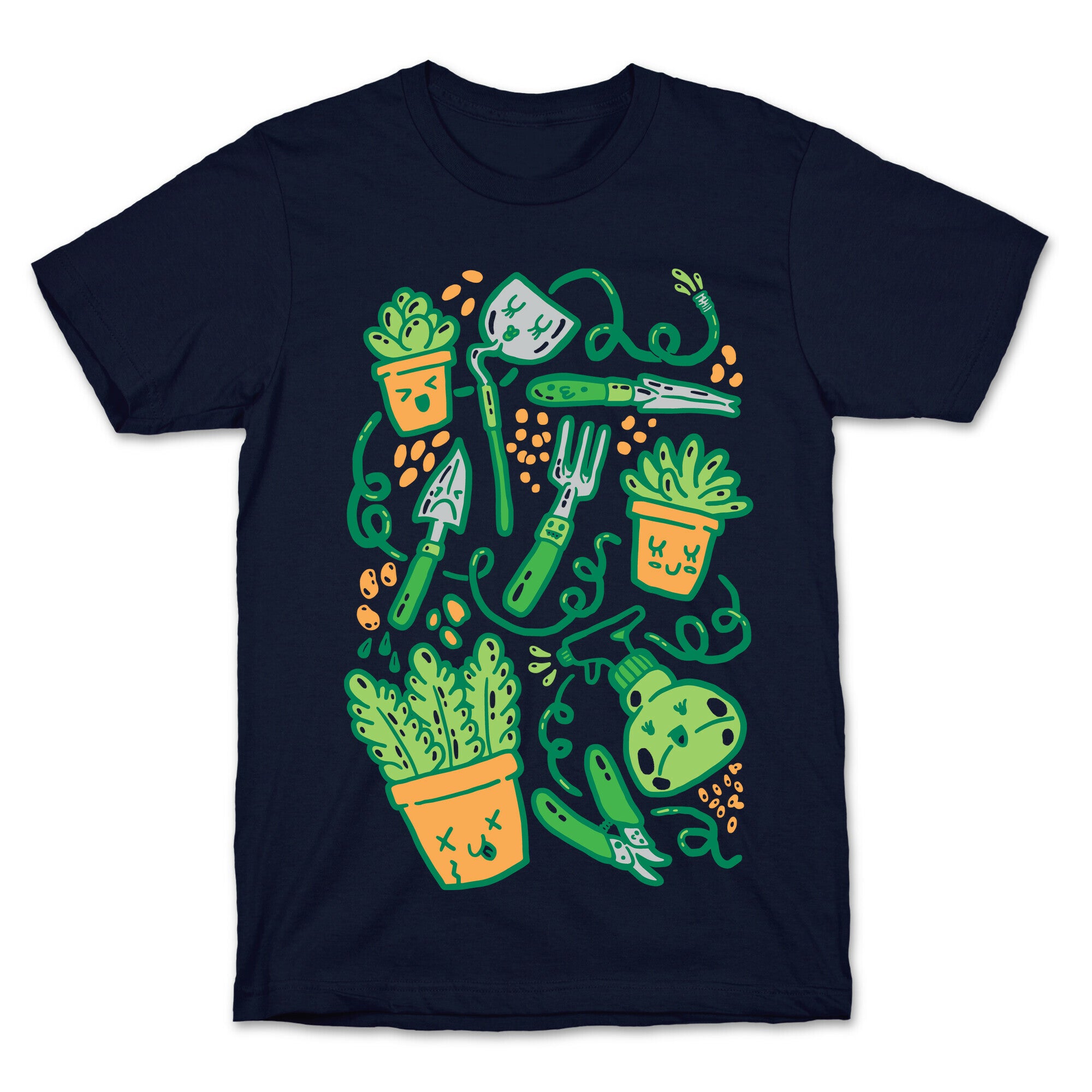 Kawaii Plants and Gardening Tools T-Shirt