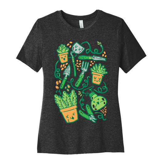 Kawaii Plants and Gardening Tools Women's Cotton Tee