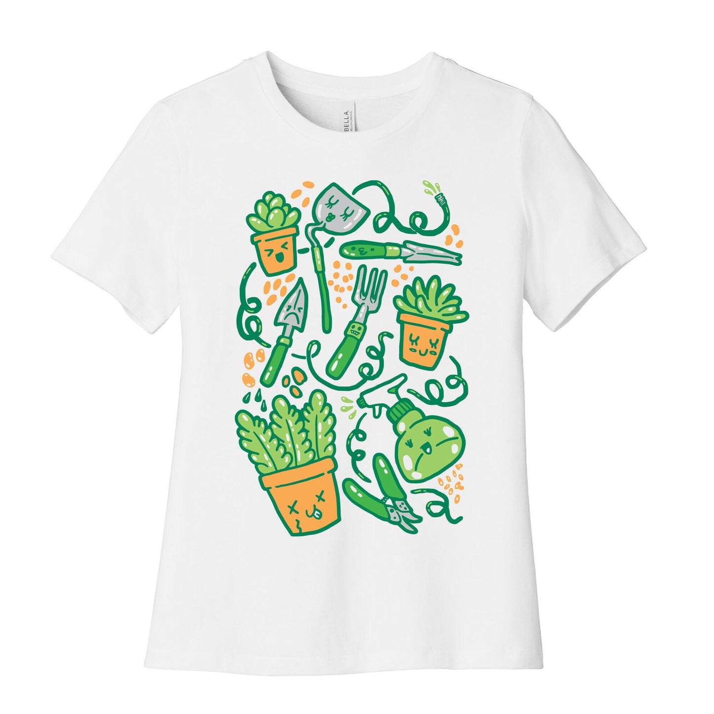 Kawaii Plants and Gardening Tools Women's Cotton Tee