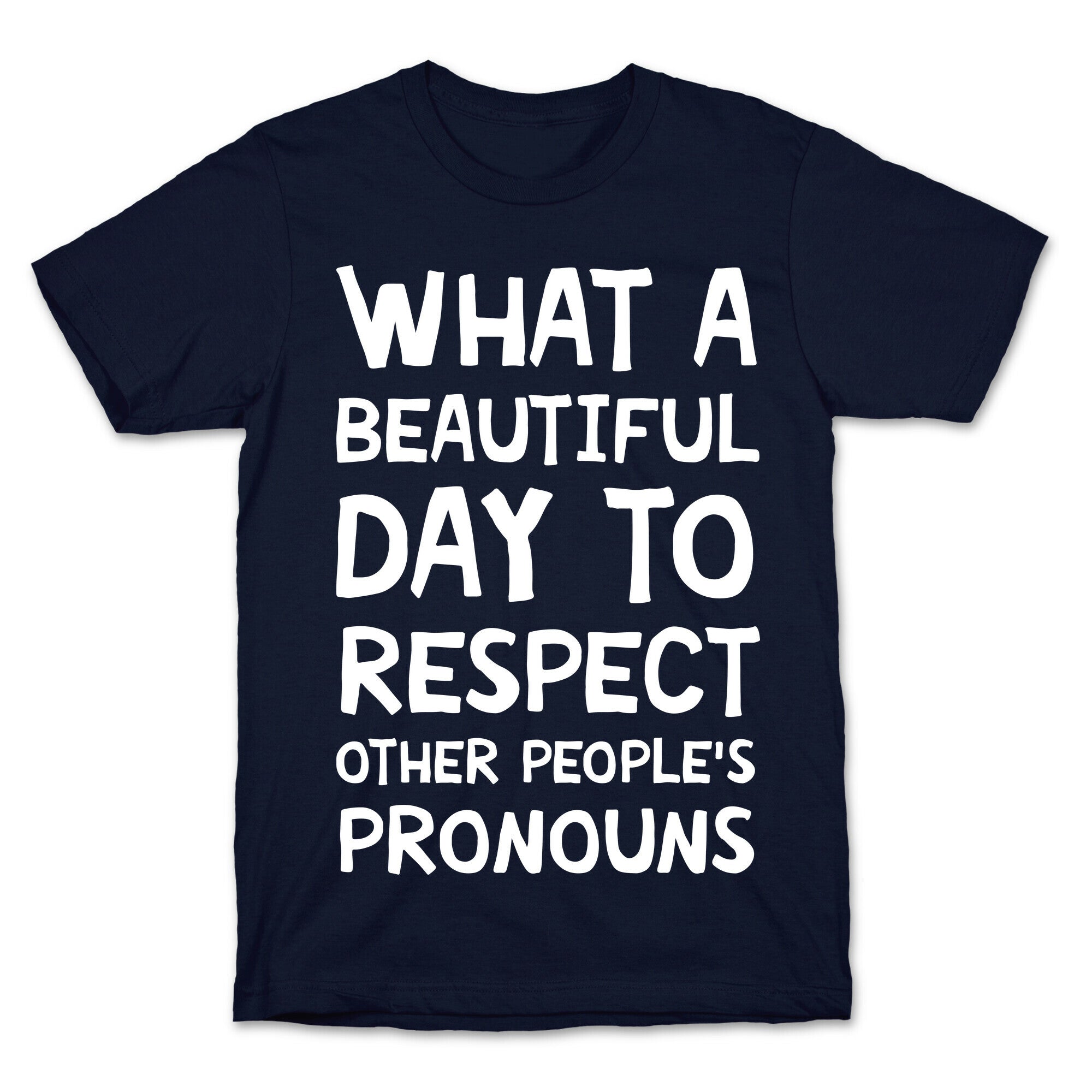 What A Beautiful Day To Respect Other People's Pronouns T-Shirt