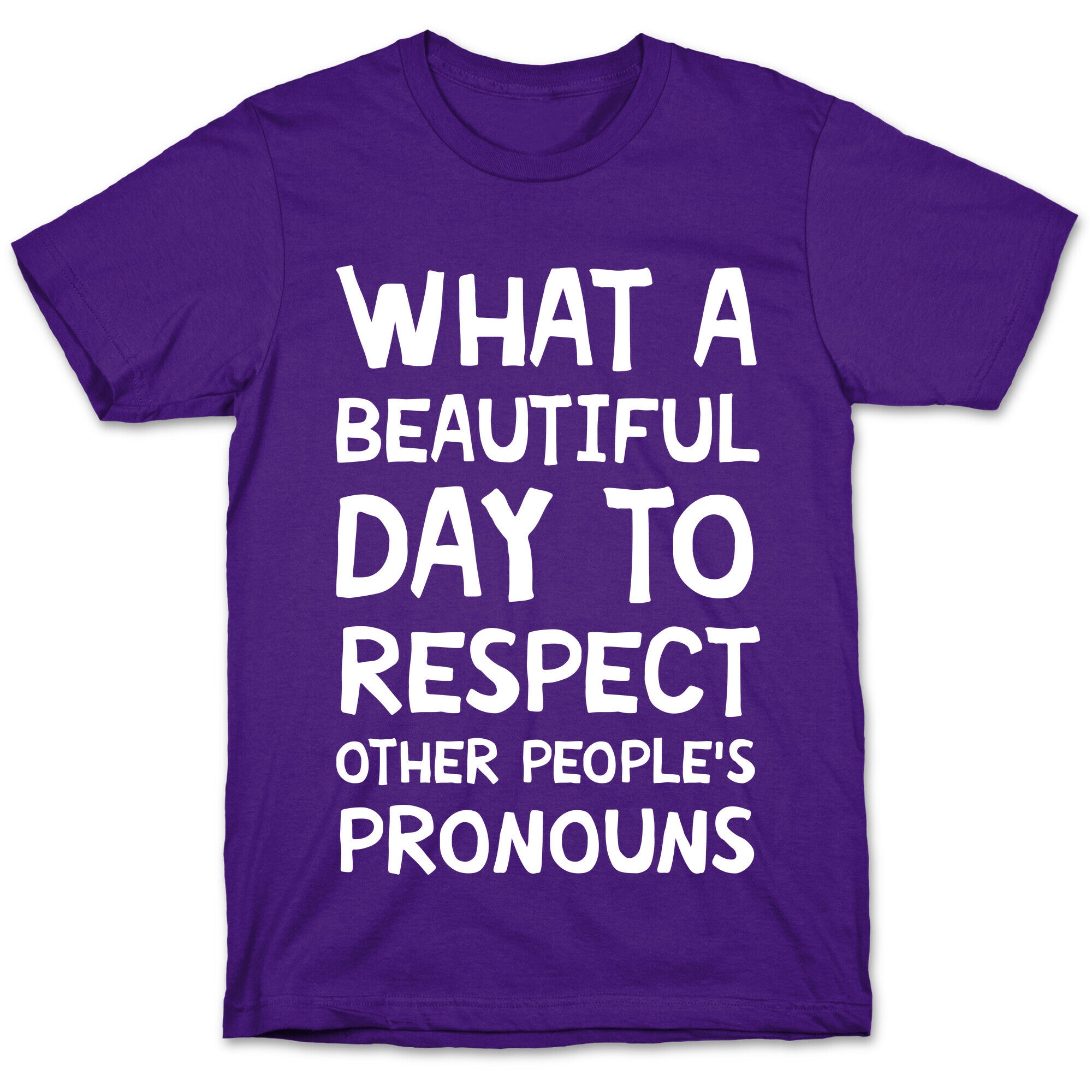 What A Beautiful Day To Respect Other People's Pronouns T-Shirt