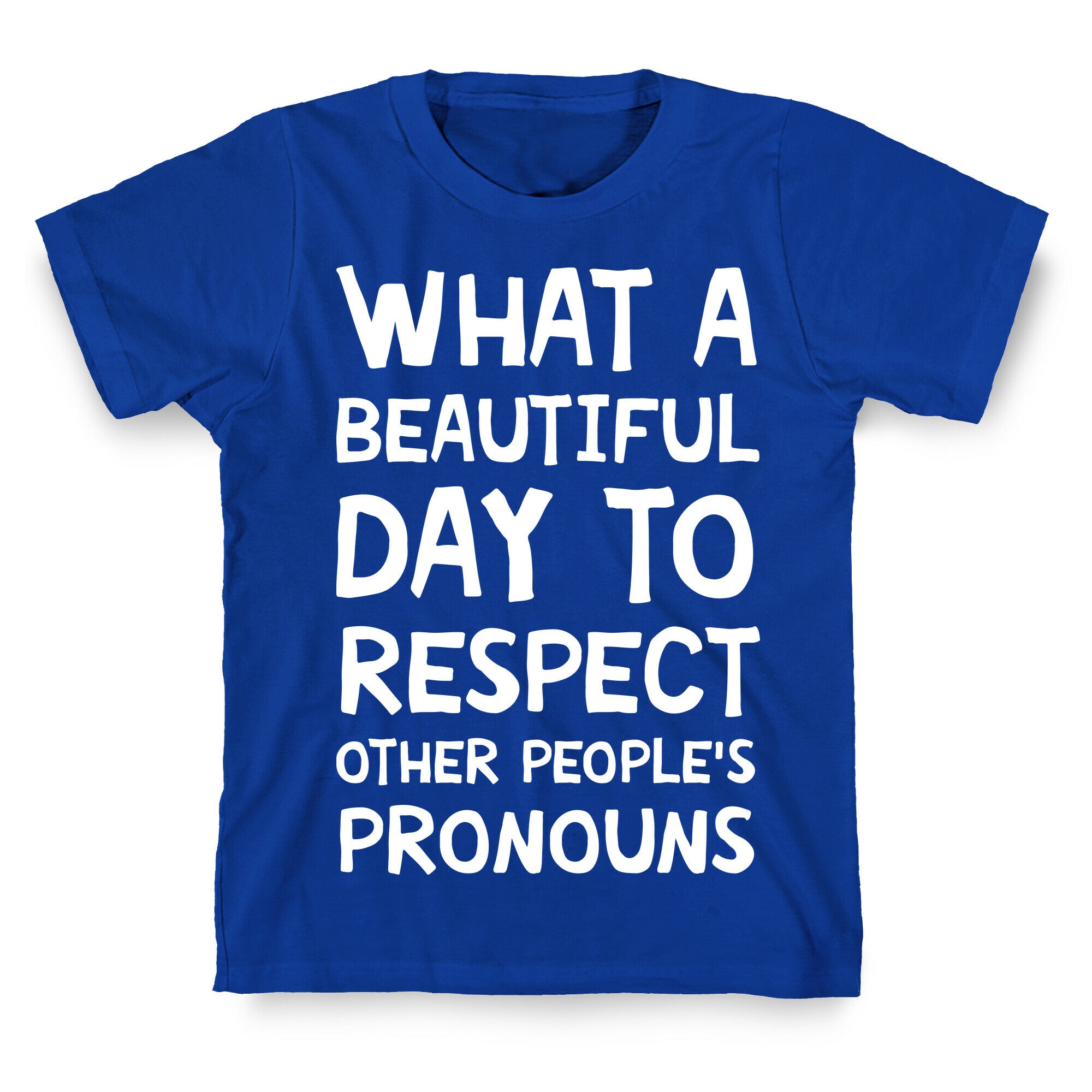 What A Beautiful Day To Respect Other People's Pronouns T-Shirt