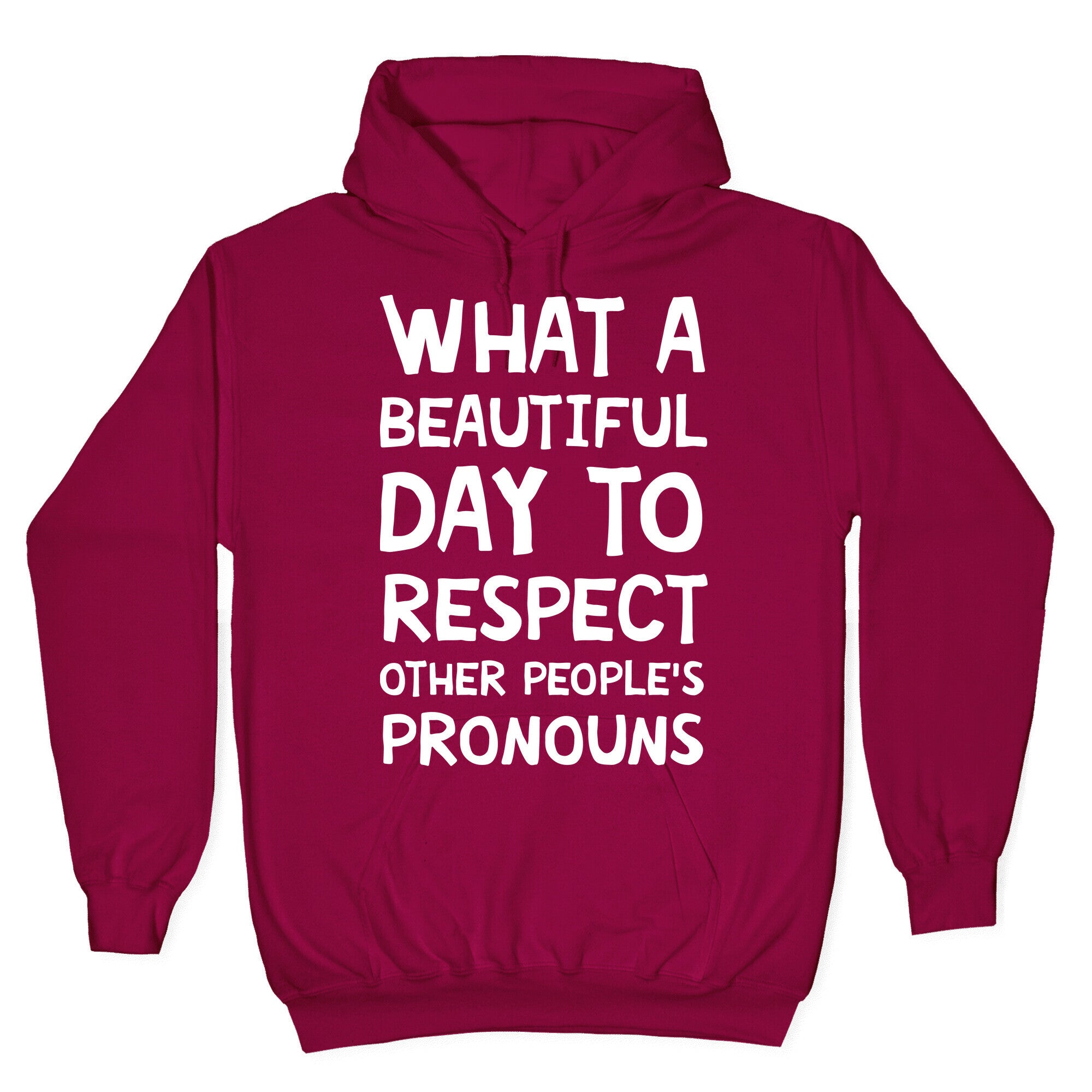 What A Beautiful Day To Respect Other People's Pronouns Hoodie