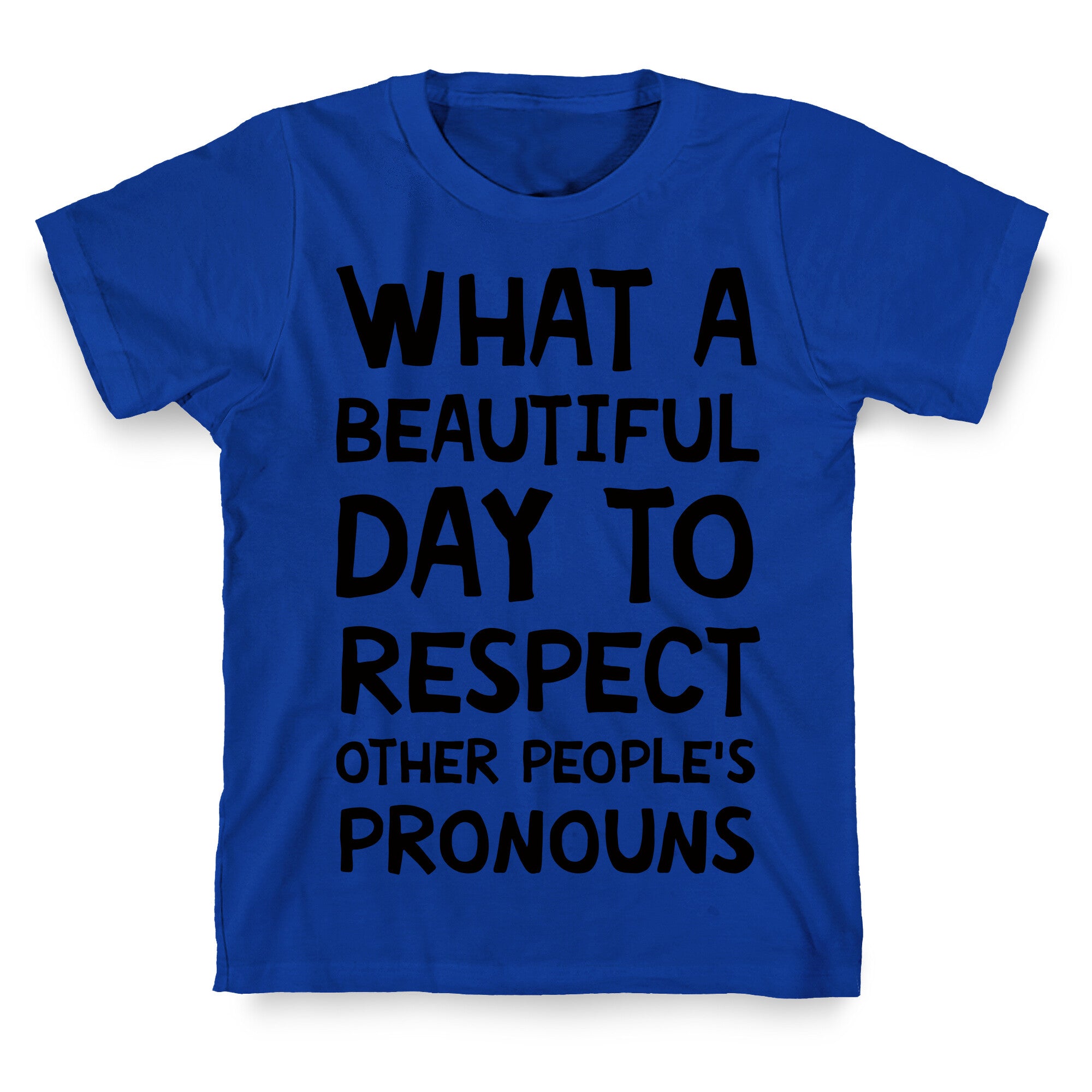 What A Beautiful Day To Respect Other People's Pronouns T-Shirt