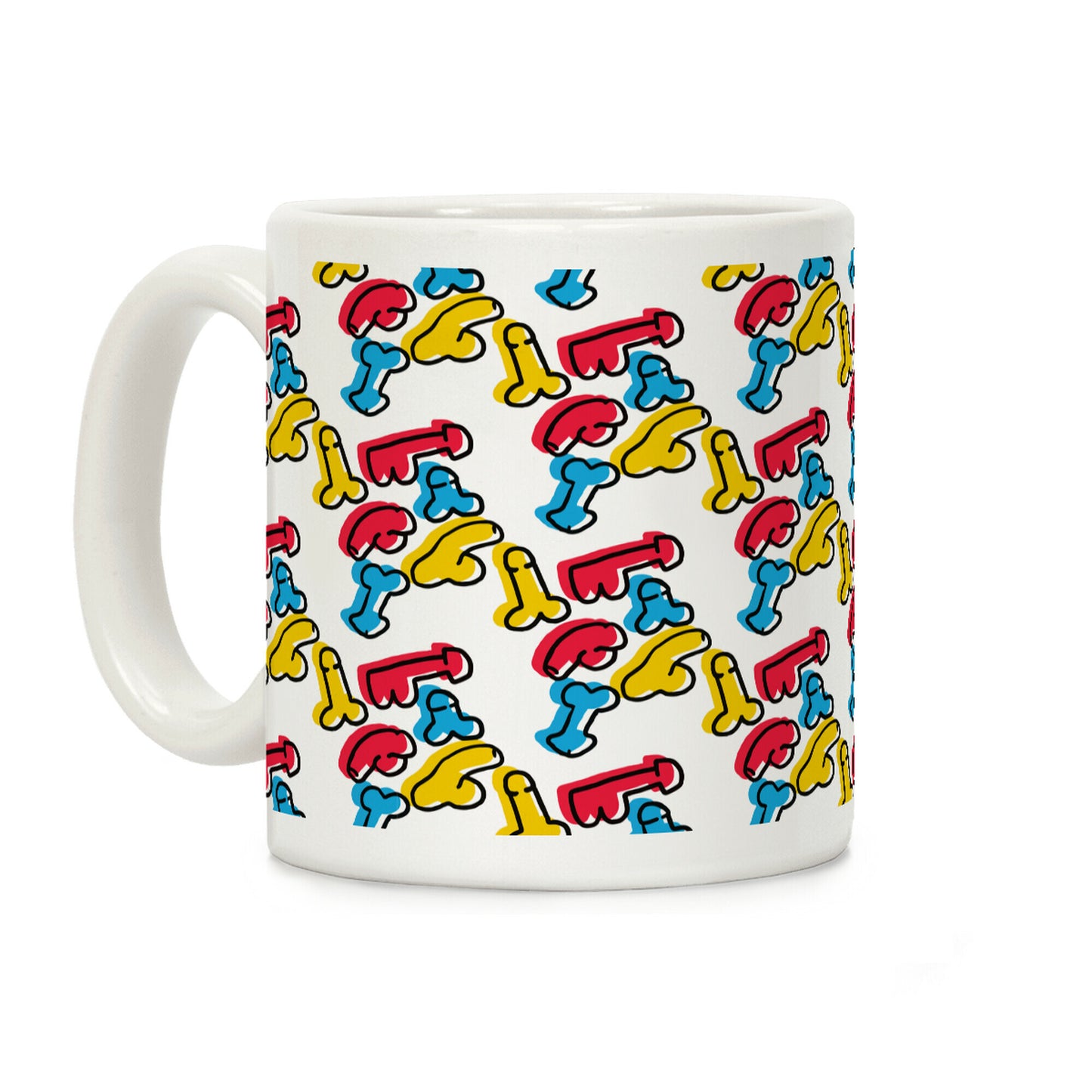 Pop Art Penis Pattern Coffee Mug