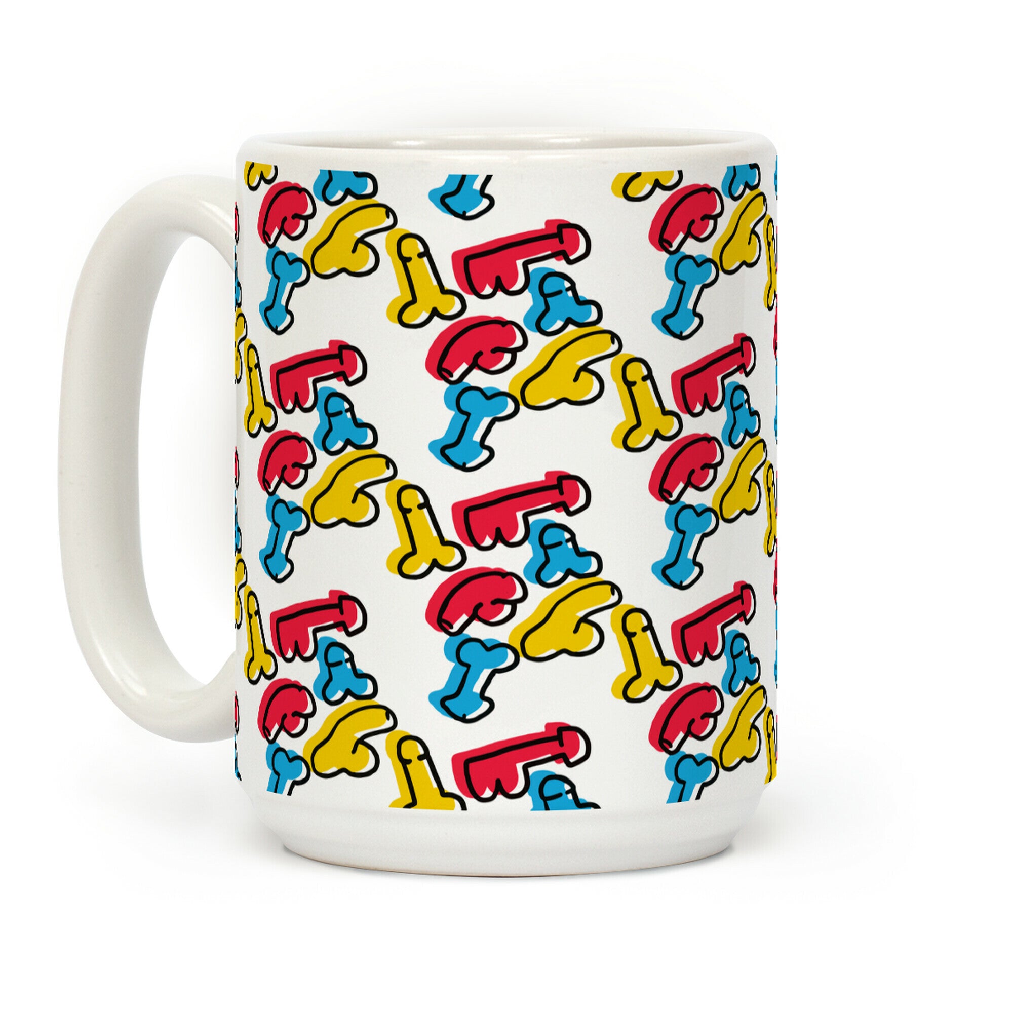 Pop Art Penis Pattern Coffee Mug