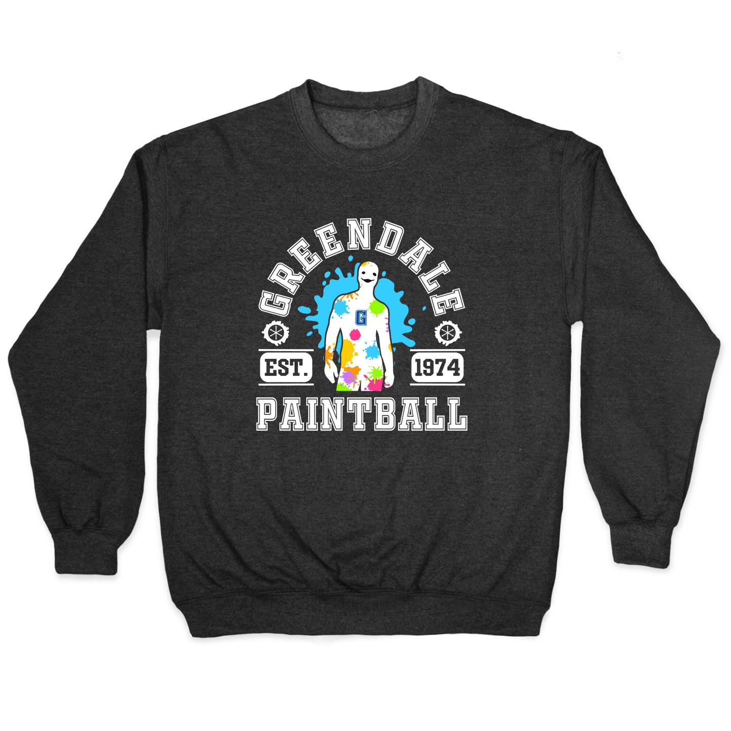 Greendale Community College Paintball Crewneck Sweatshirt