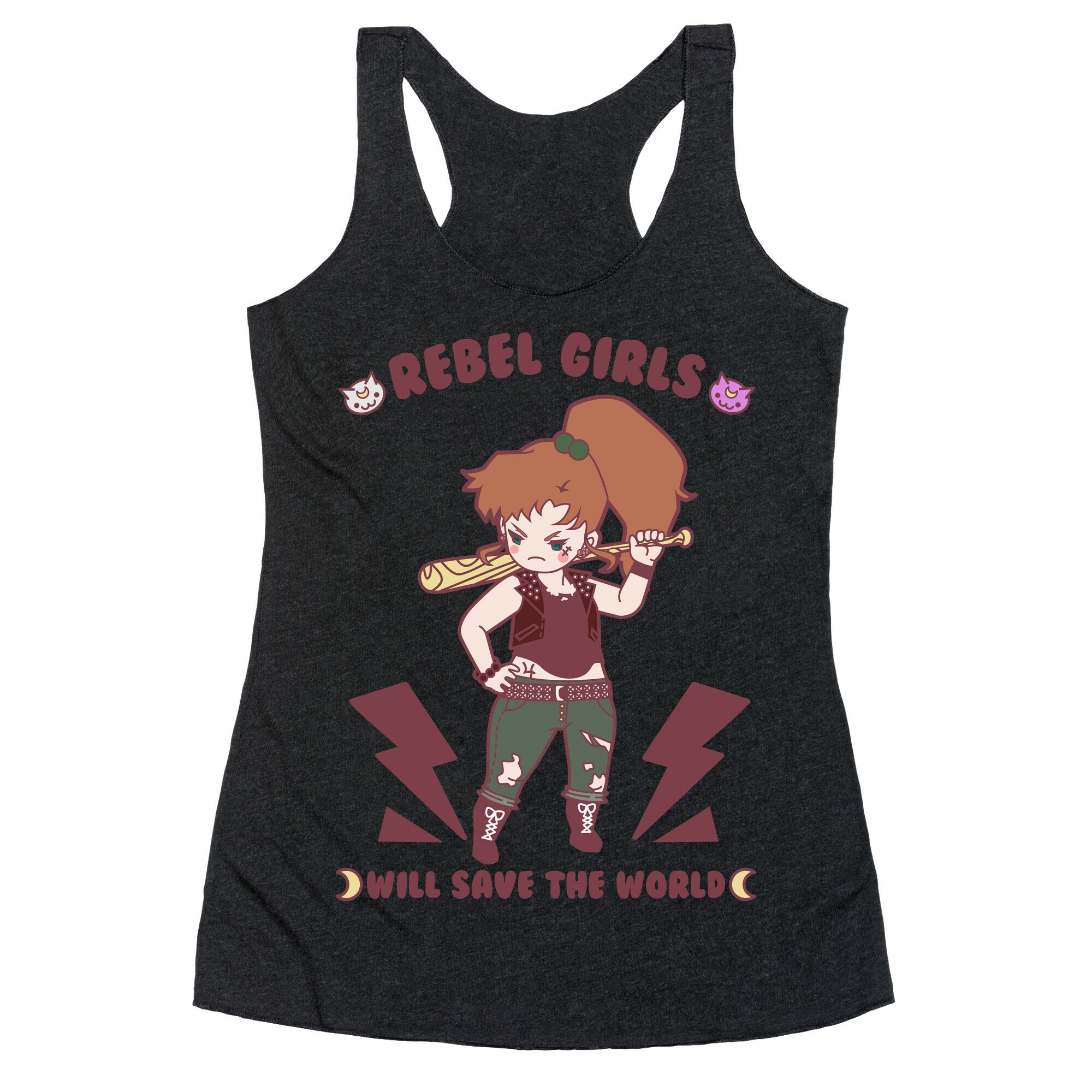 Rebel Girls Will Save The World Jupiter Parody Racerback Tank